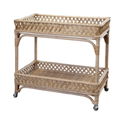 Coastal Lattice Bar Cart