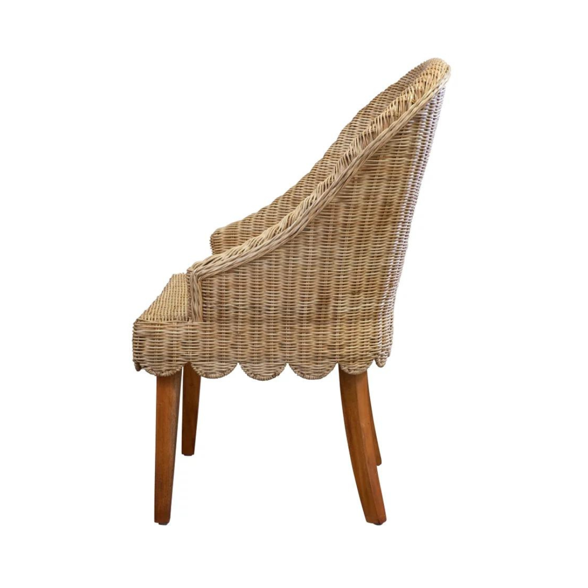 Shoreoak Skirted Wicker Chair