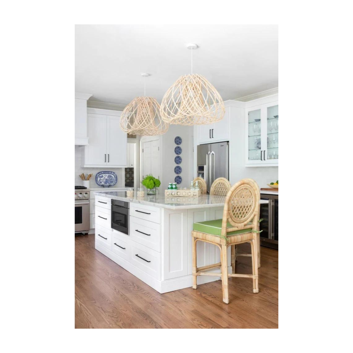 Coastal Lattice Counter Stool