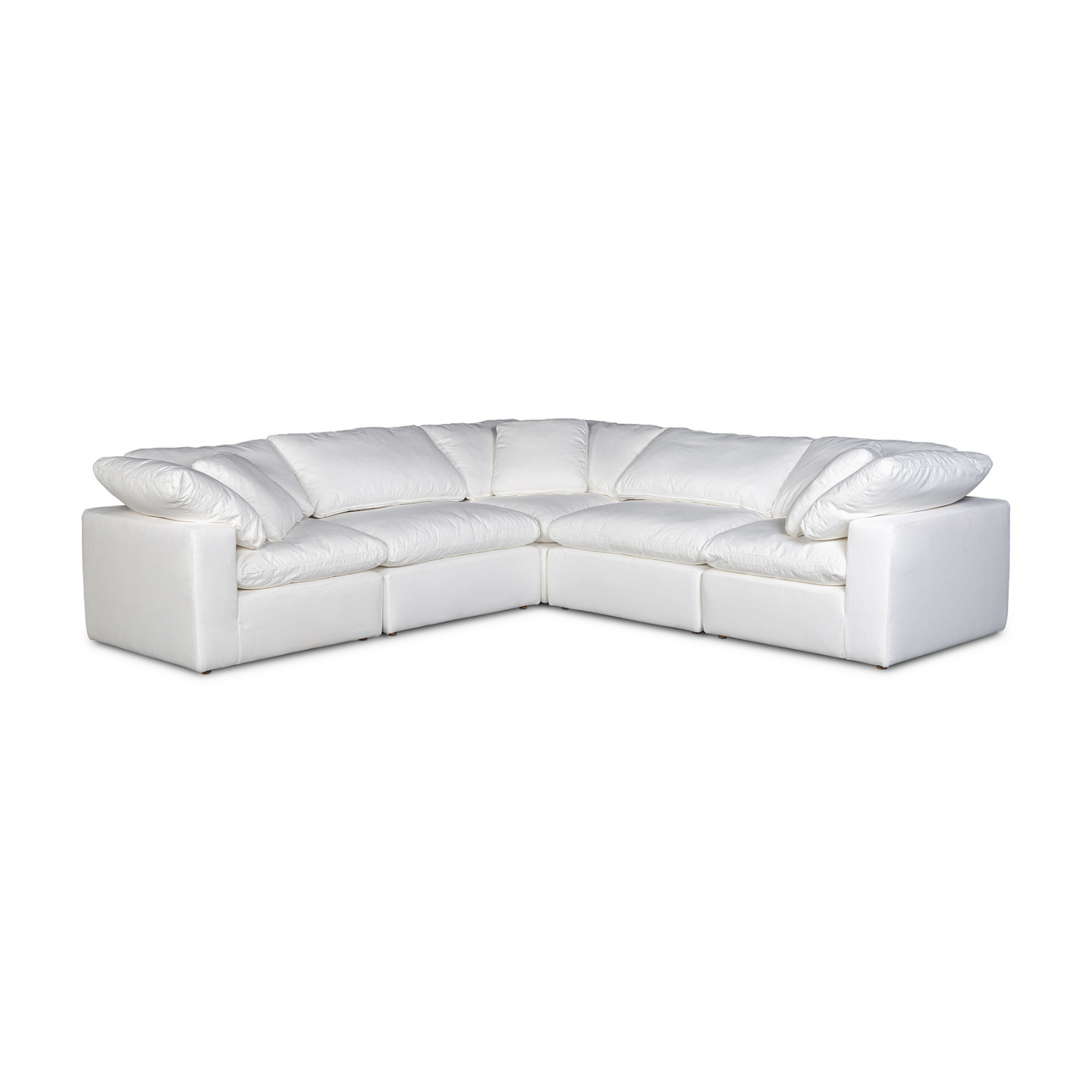 Gaia Classic L-Shaped Modular Sectional - Cream White