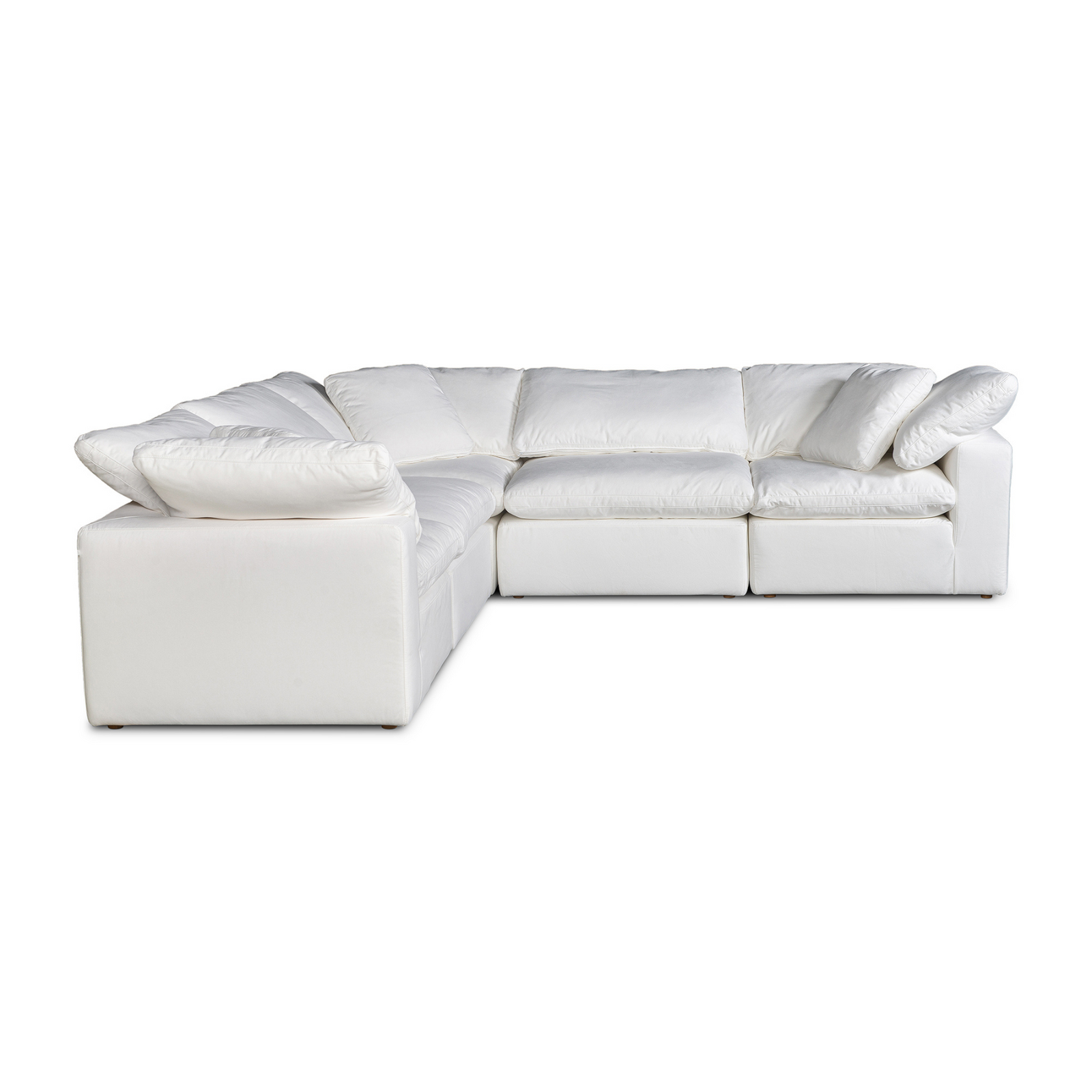 Gaia Classic L-Shaped Modular Sectional - Cream White