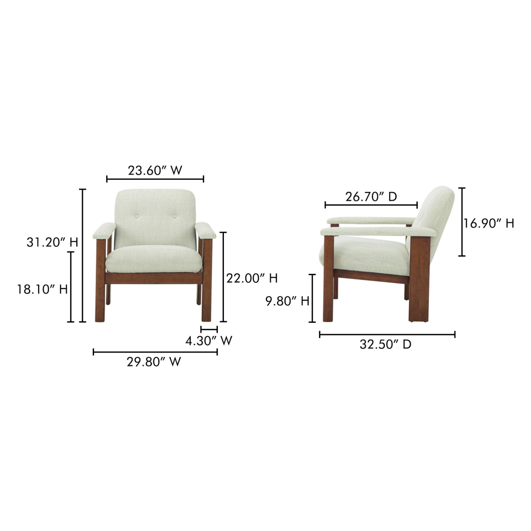 Griffin Lounge Chair - Beige