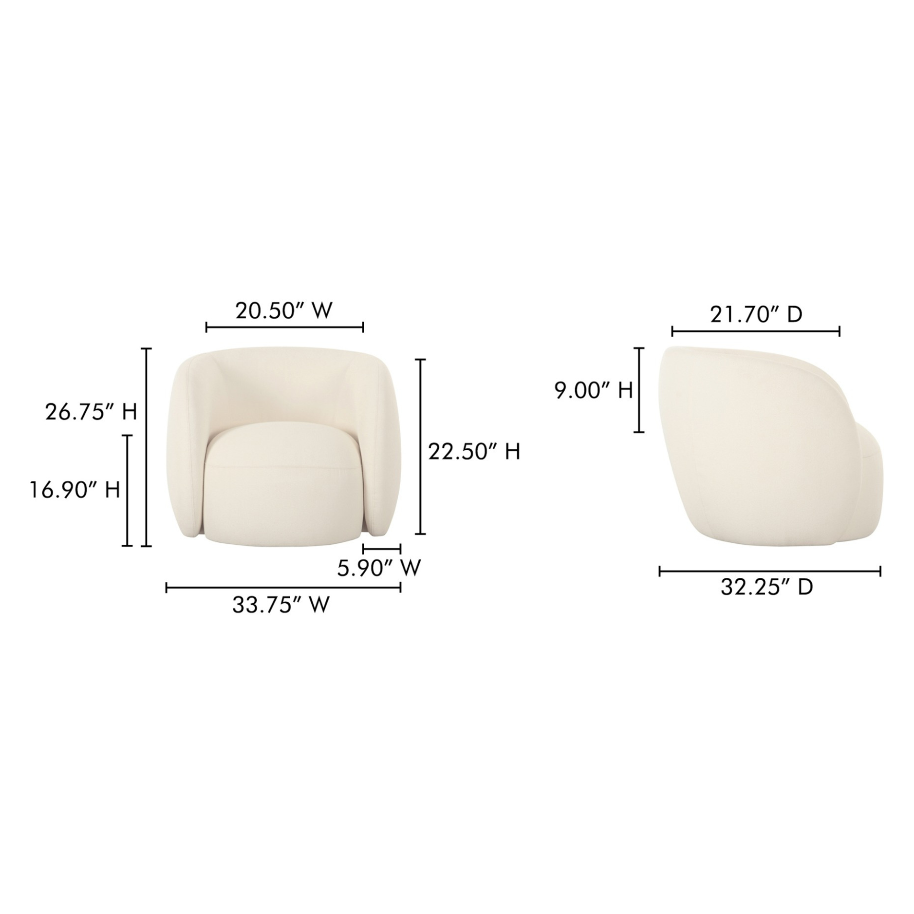 Hannah Outdoor Accent Chair - Cream