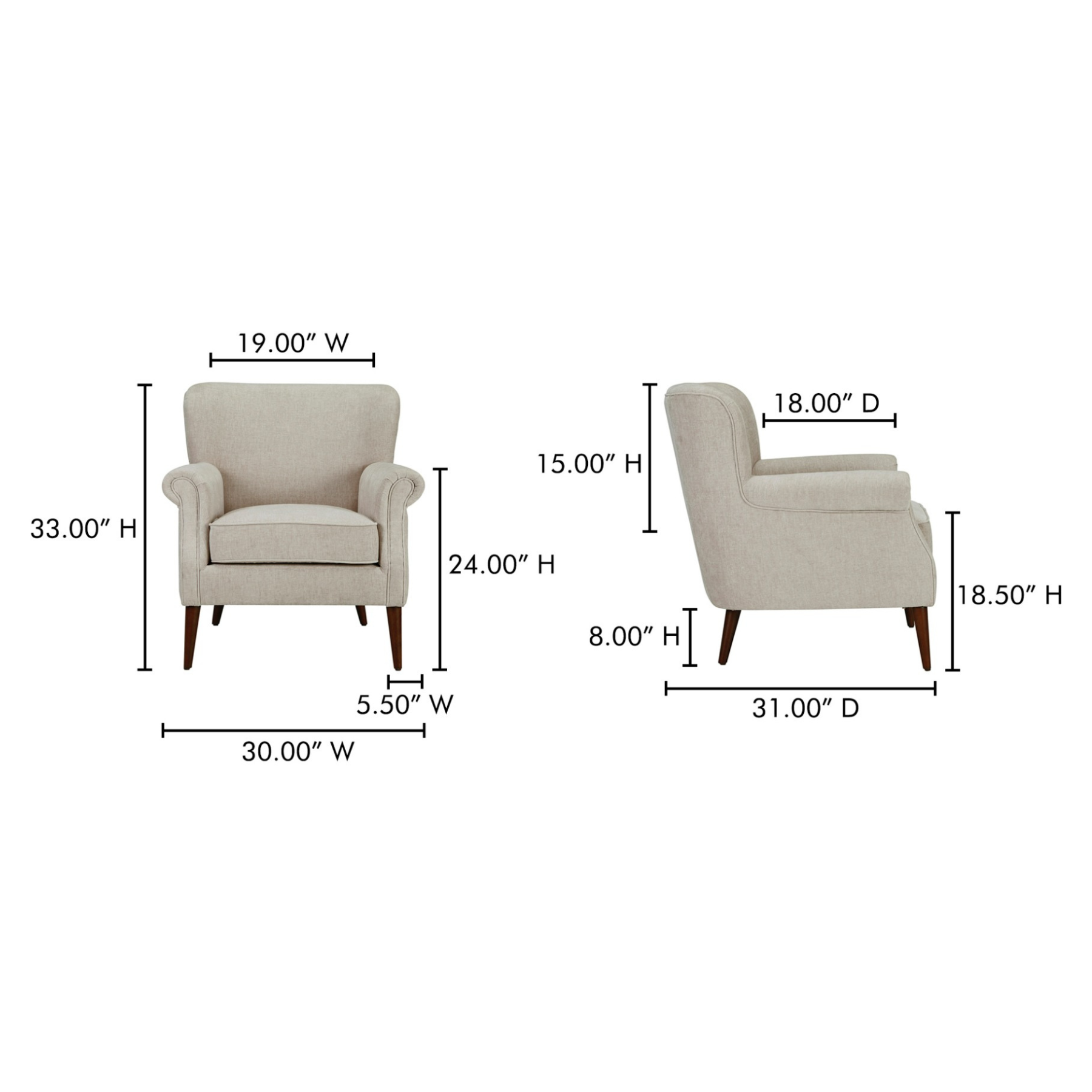 Harlow Accent Chair - Beige