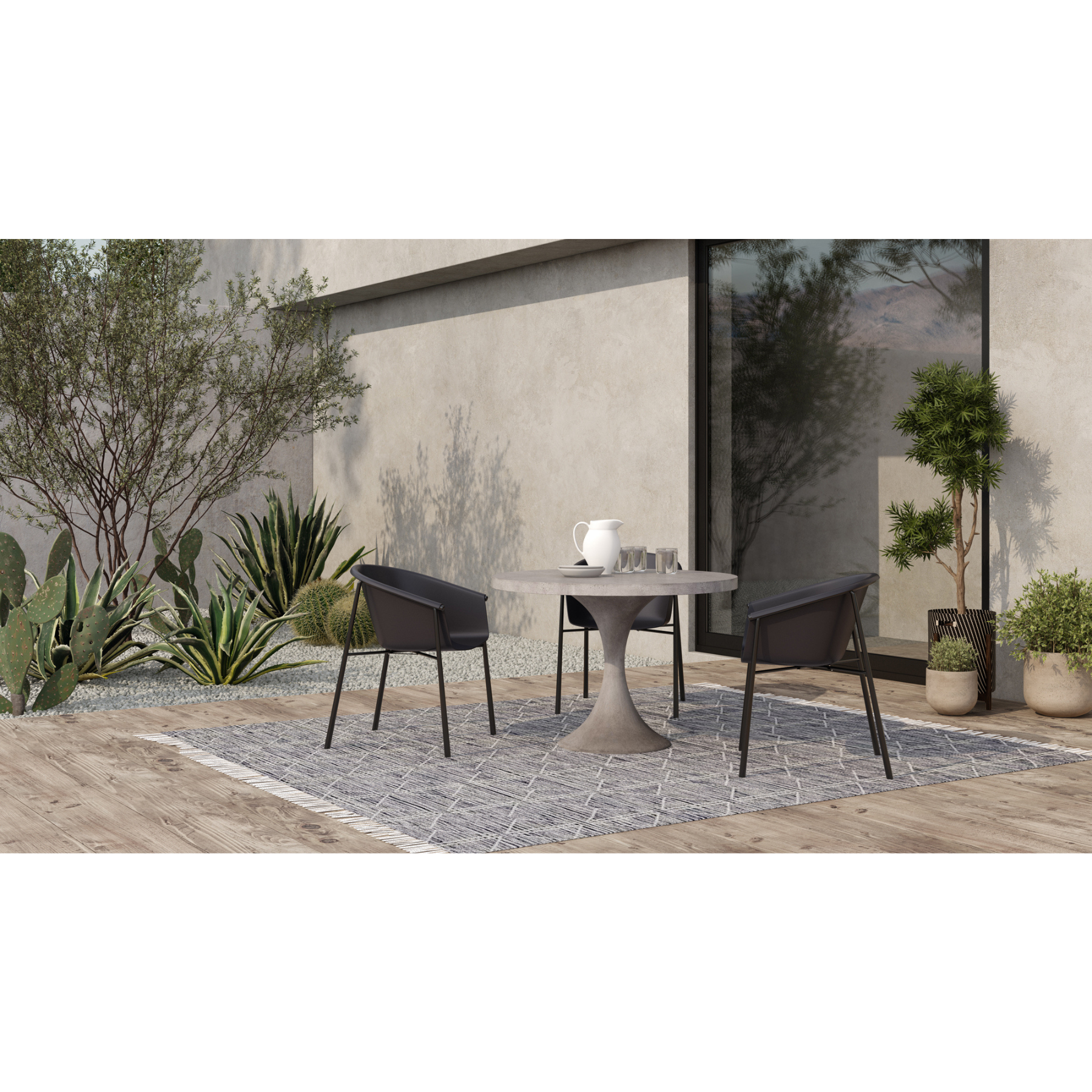 Jubilee Outdoor Dining Chair Black - Set Of Two