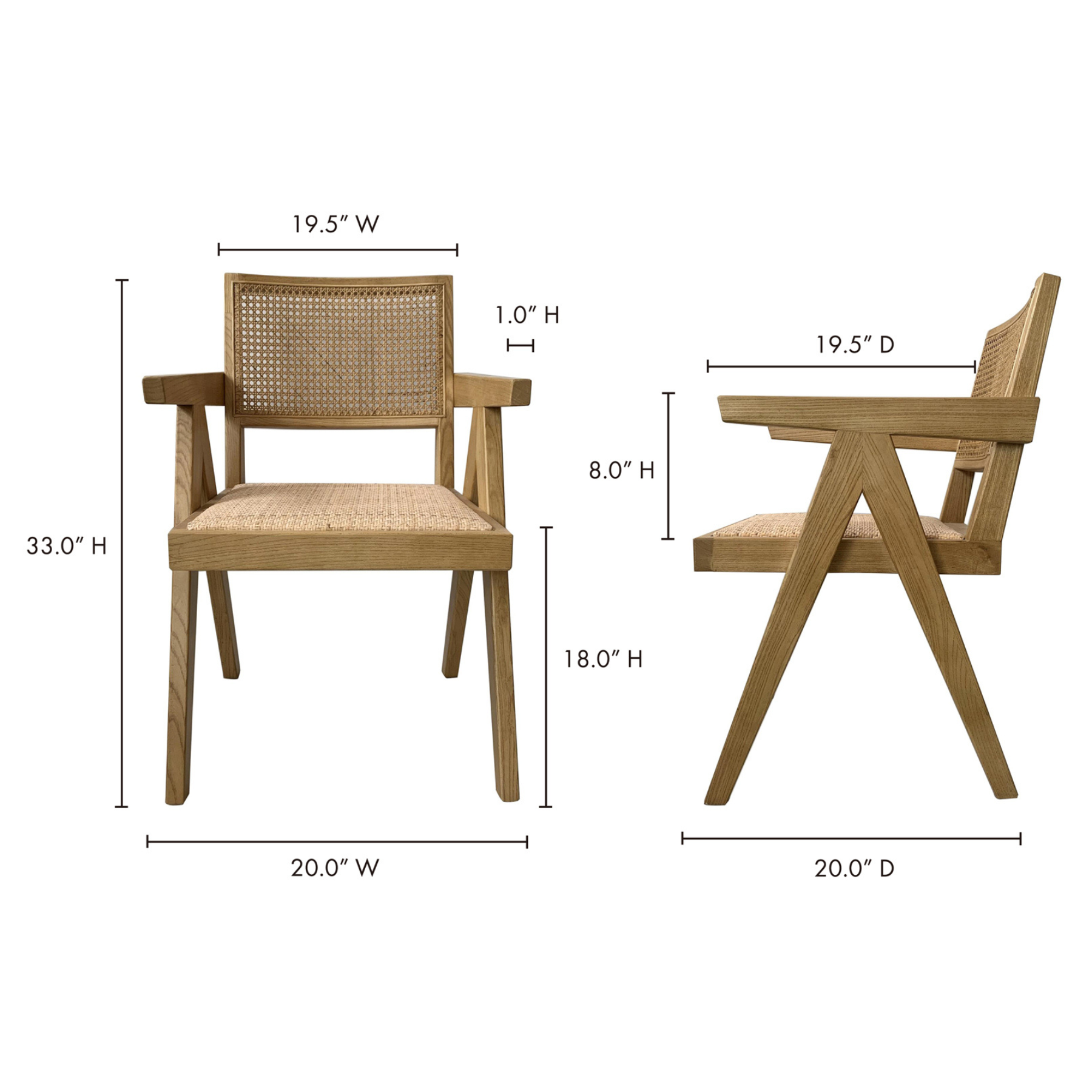 Kanika Chair Set of Two - Natural