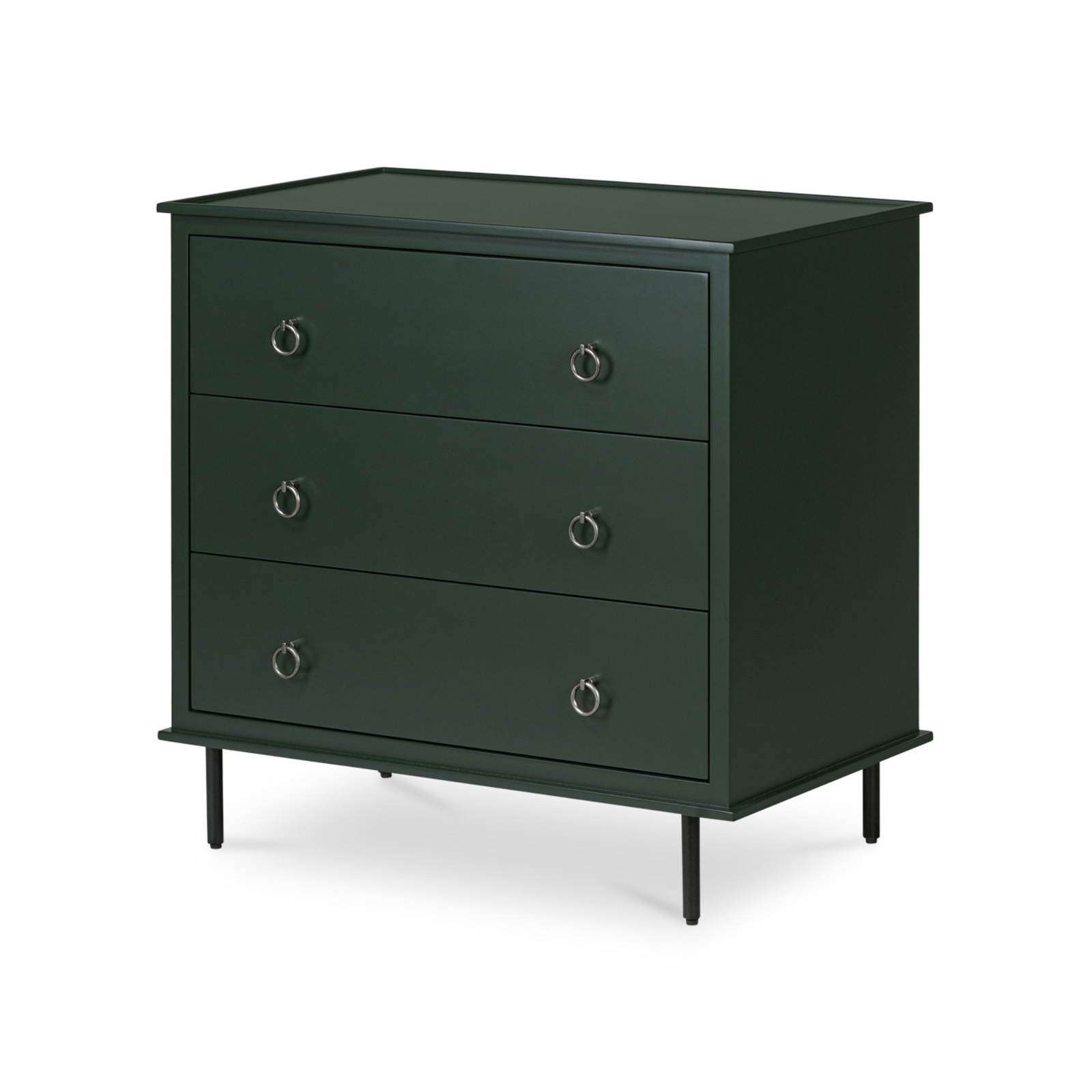 Kerrigan 3 Drawer Nightstand - Deep Green