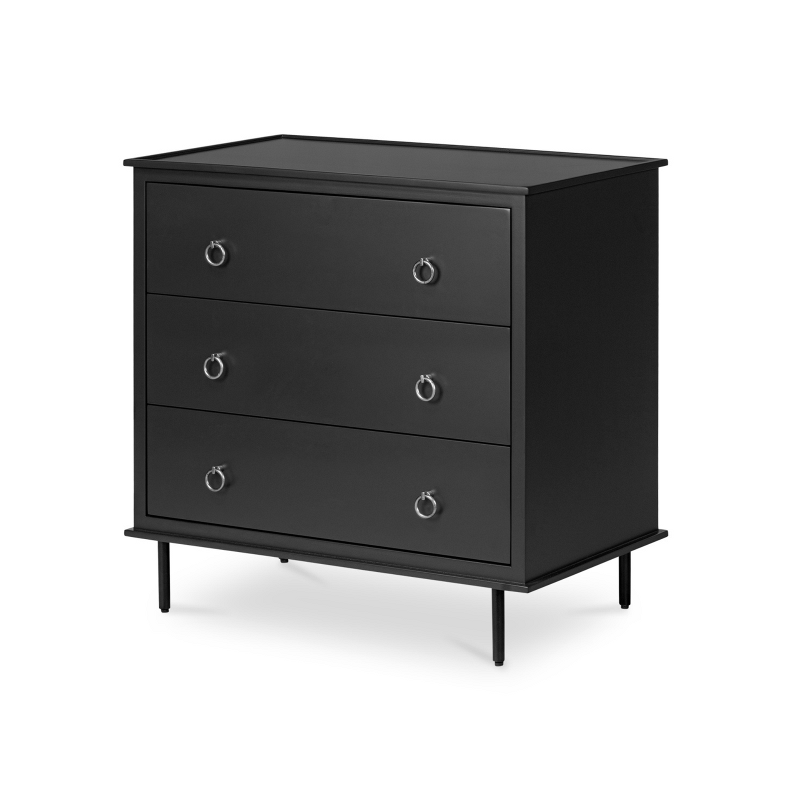 Kerrigan 3 Drawer Nightstand - Black