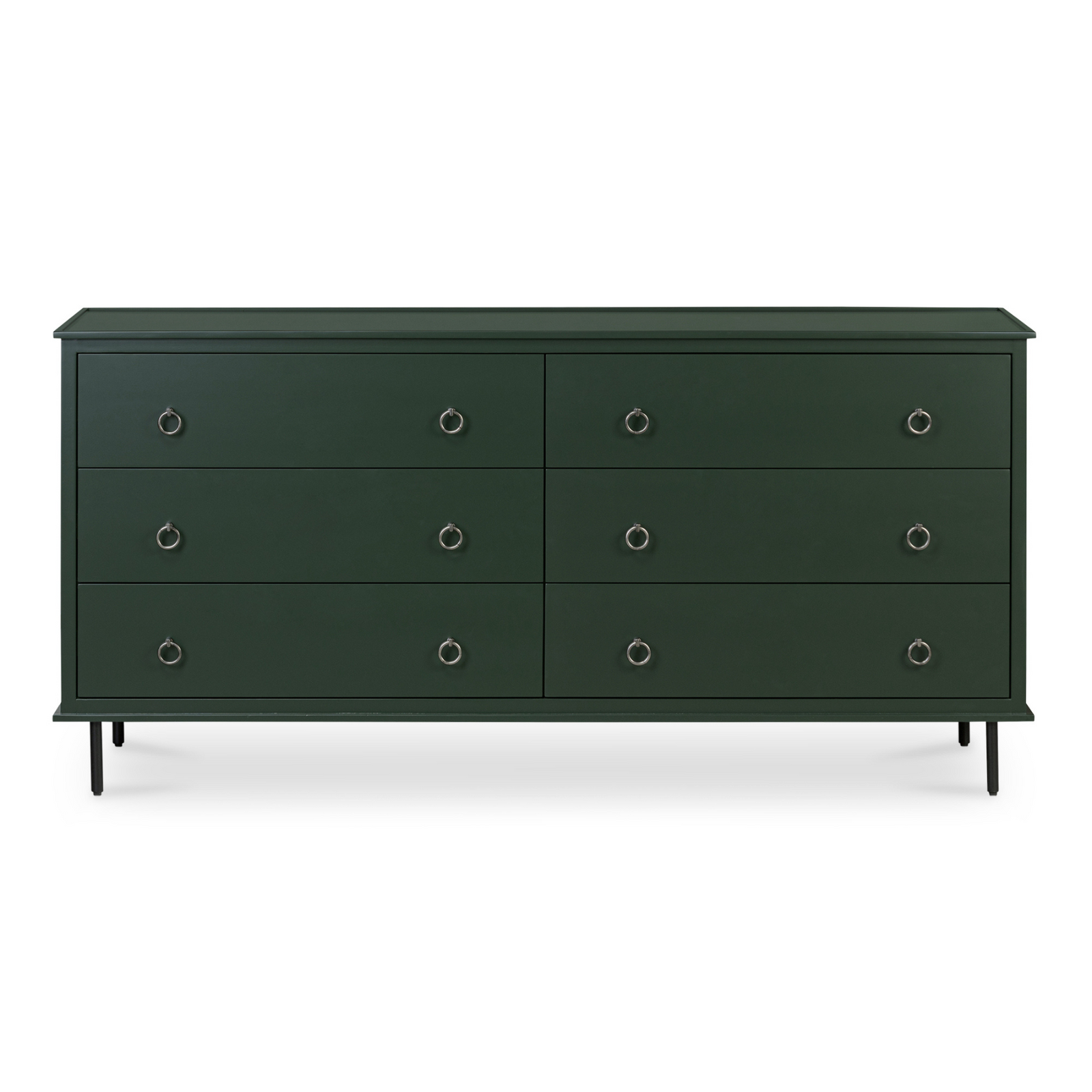 Kerrigan 6 Drawer Dresser - Deep Green