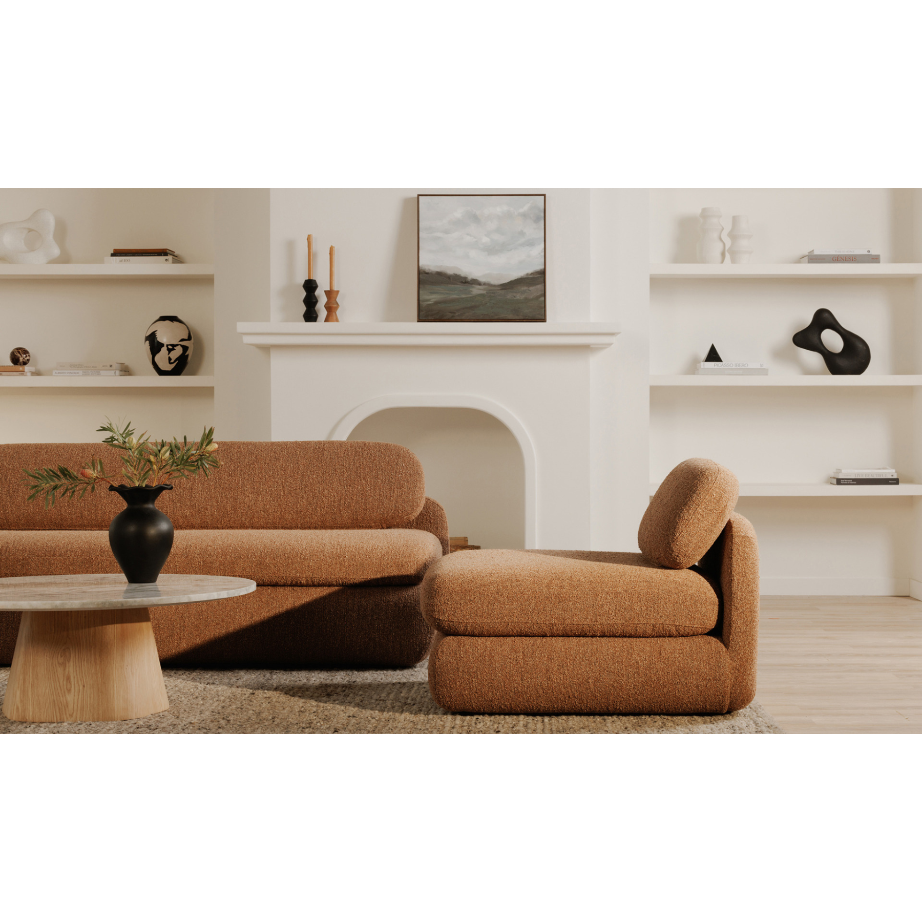 Lennox Lounge Chair - Toffee