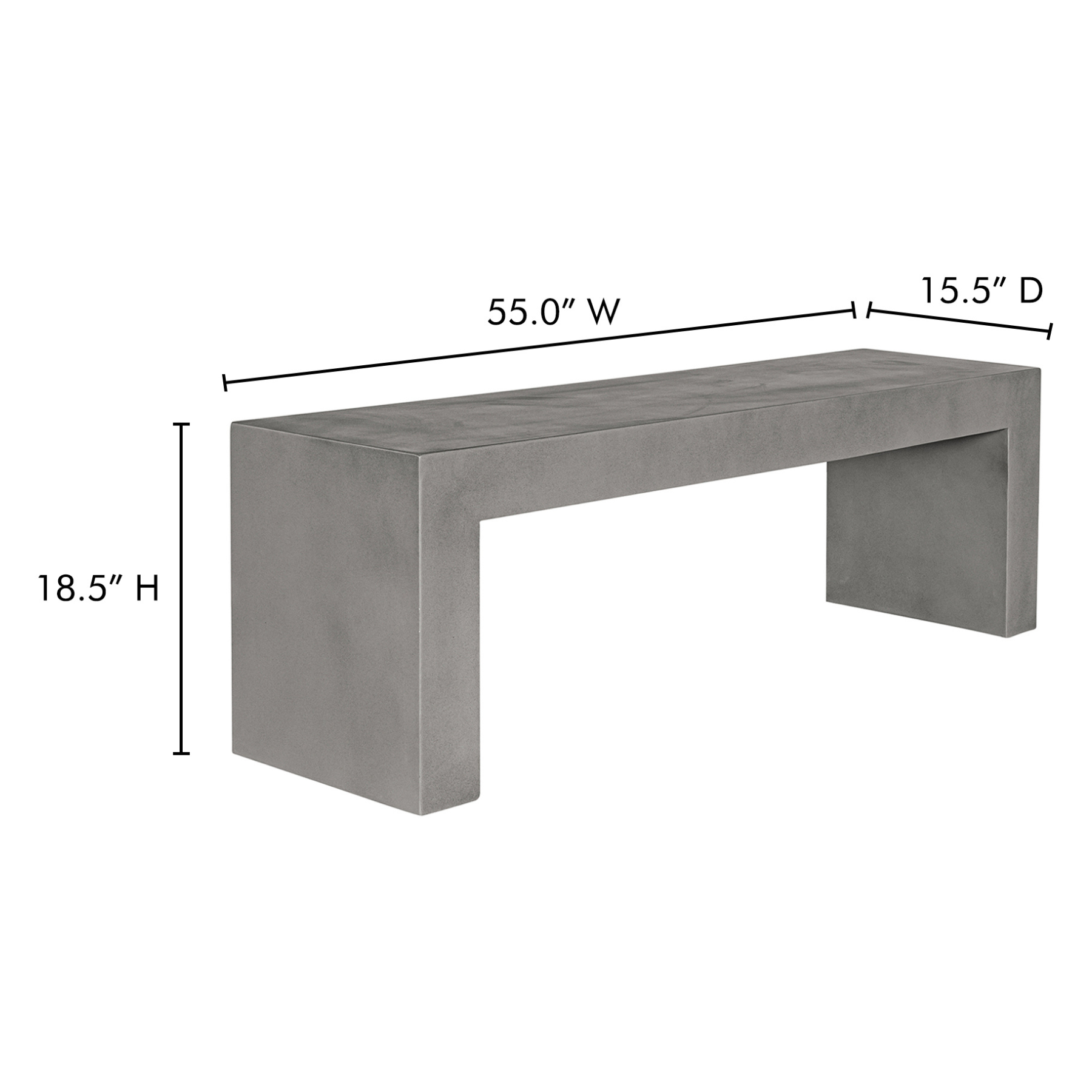 Leander Outdoor Bench - Dark Grey