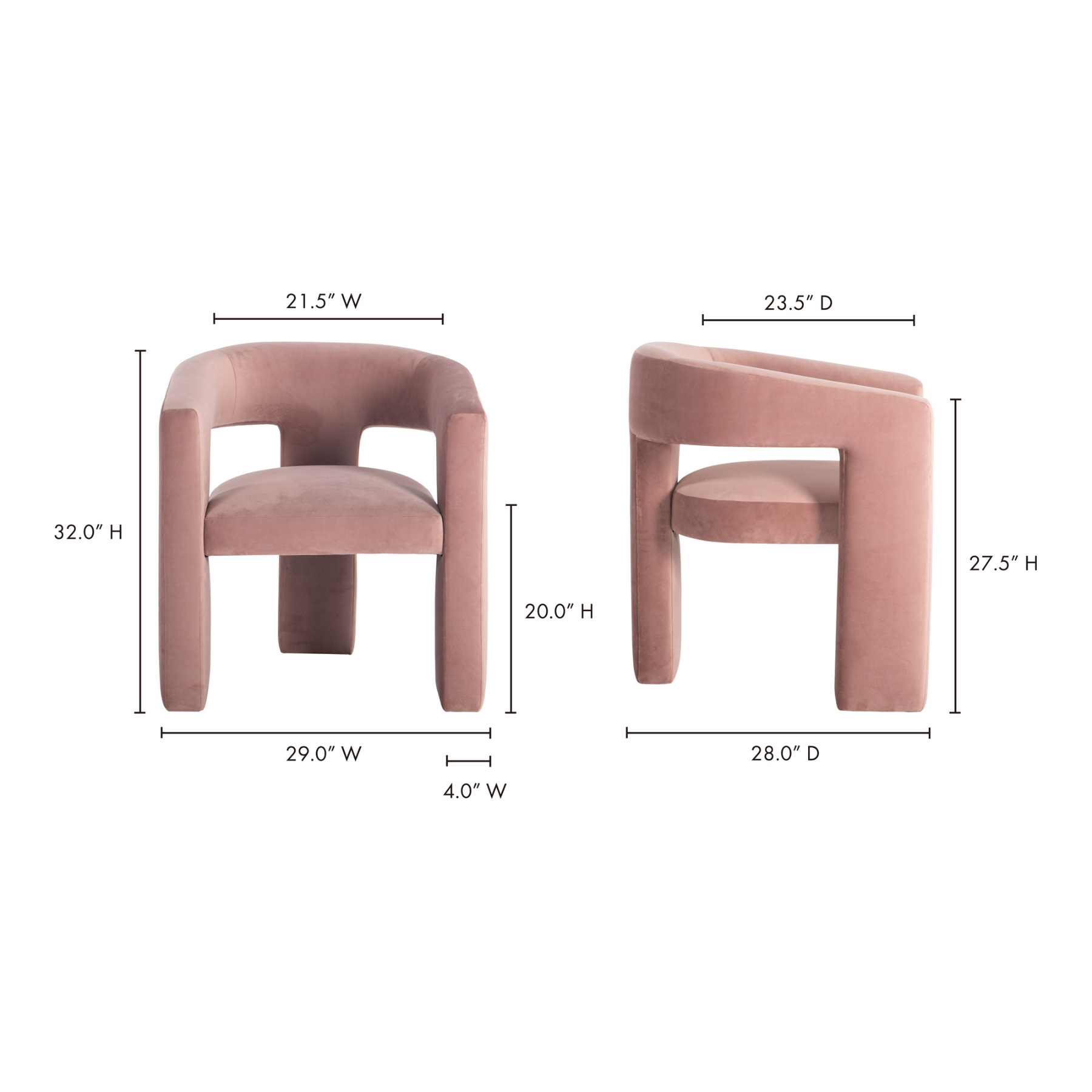 Finn Chair - Rosa Clay