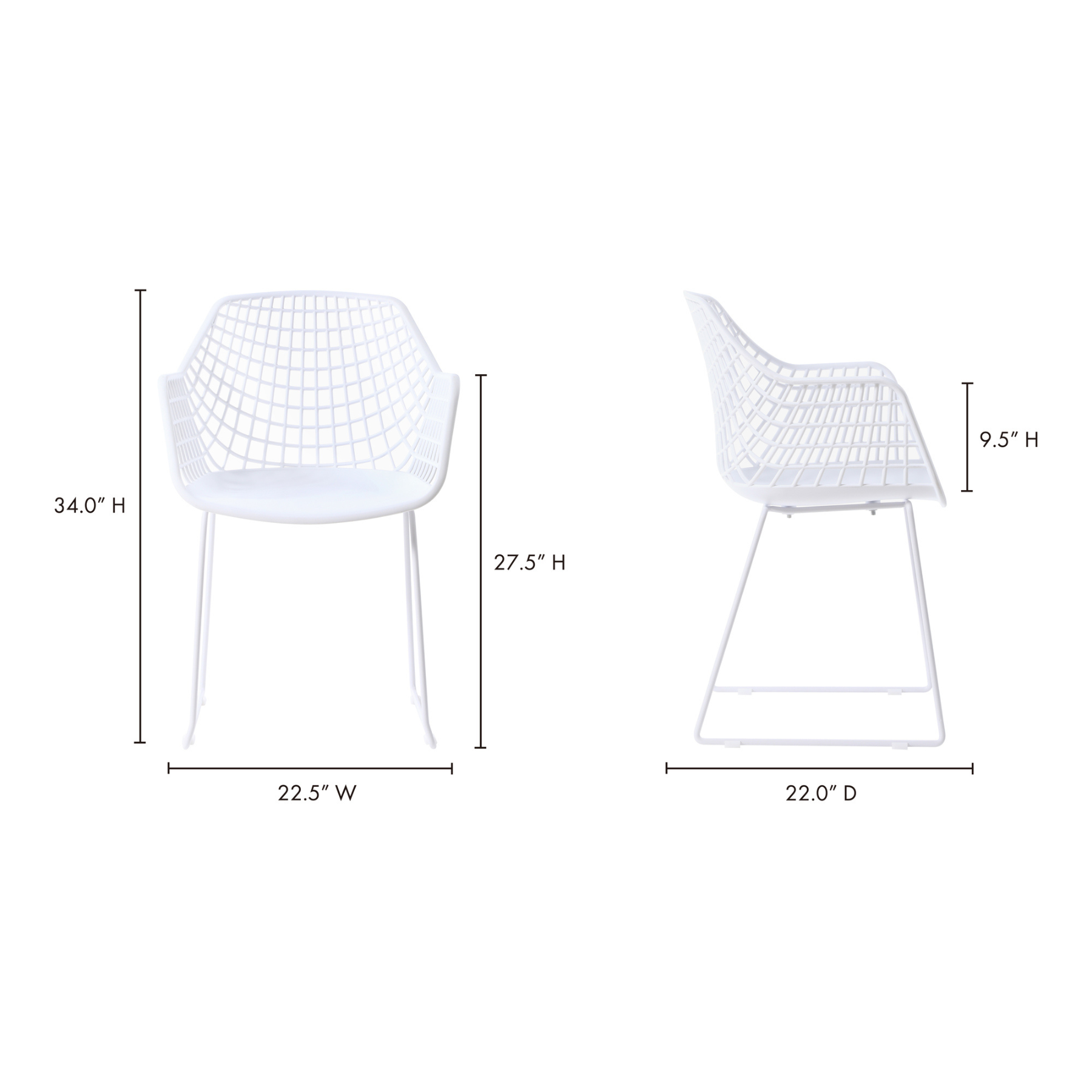 Kairos Chair - White Set Of Two