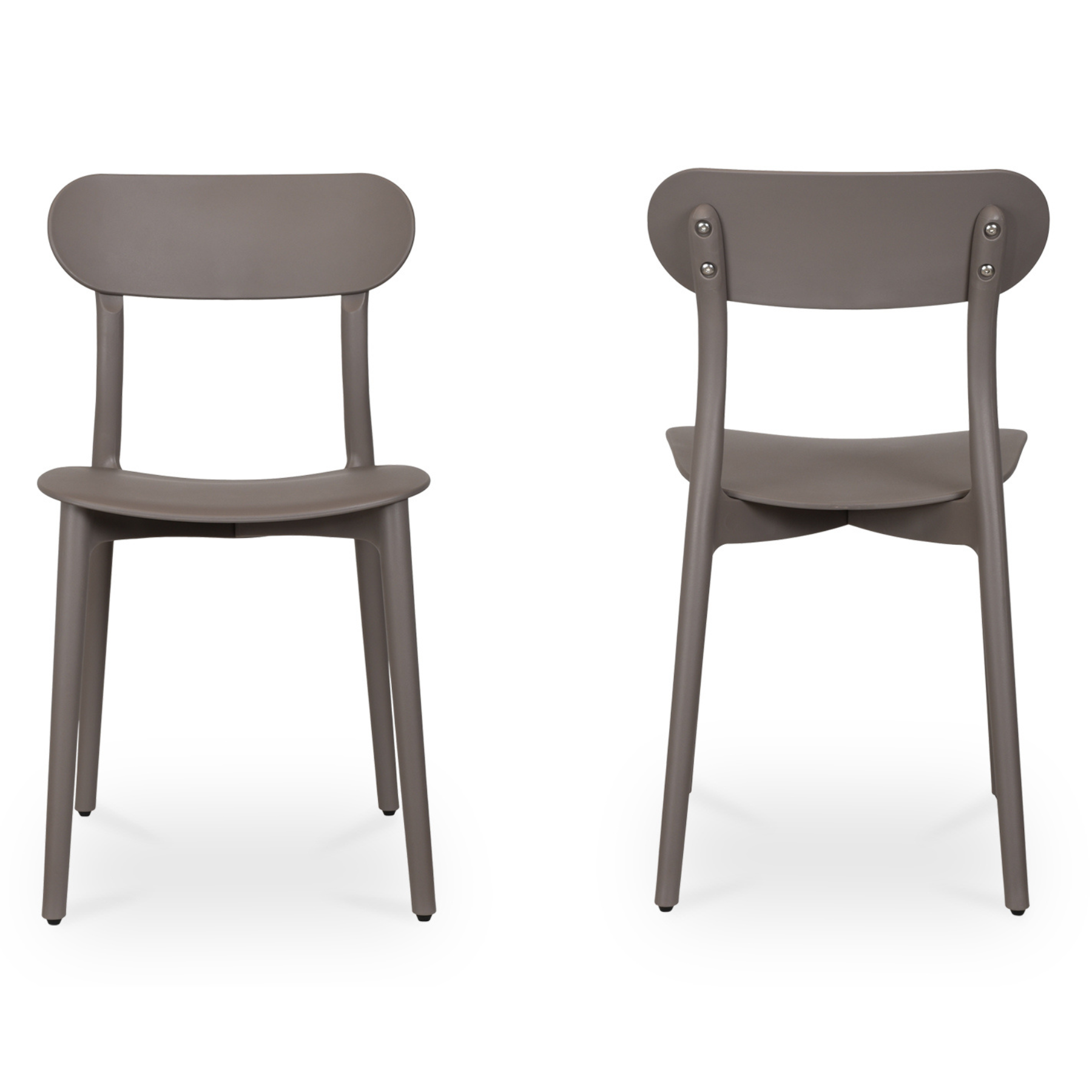 Hale Outdoor Dining Chair - Taupe Set Of Two