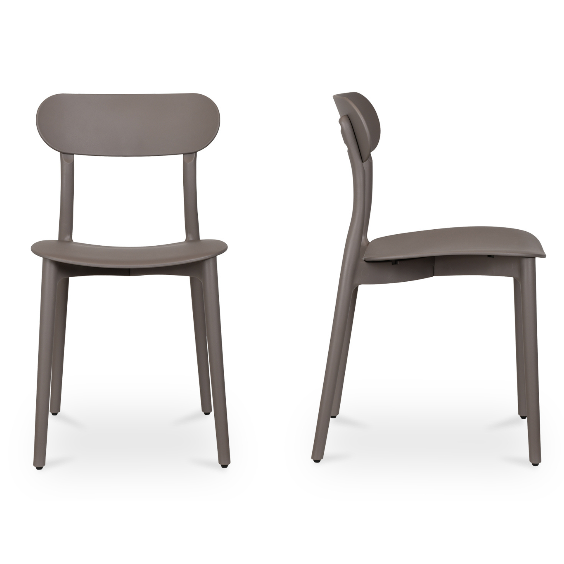 Hale Outdoor Dining Chair - Taupe Set Of Two