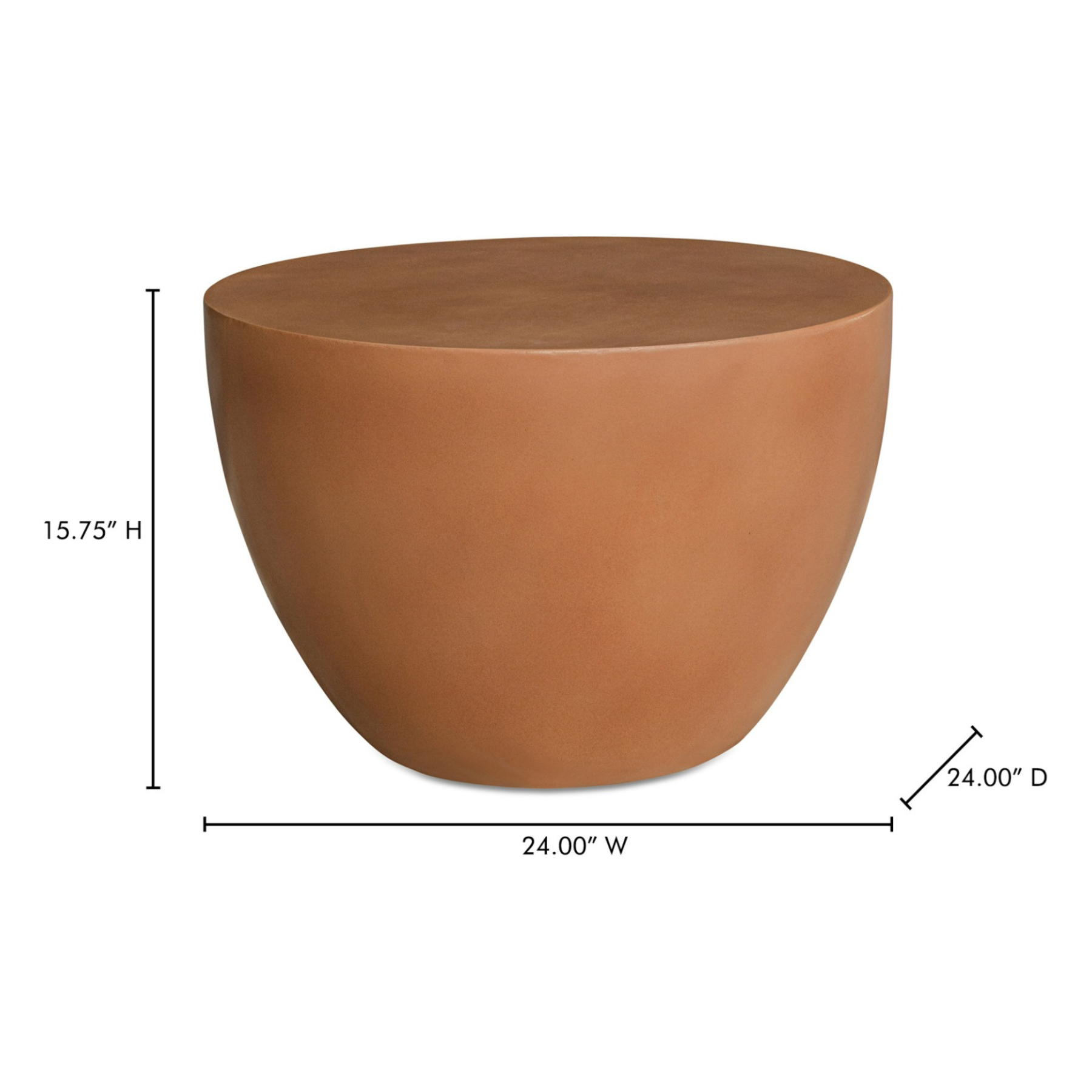 Inscape Side Table - Terracotta