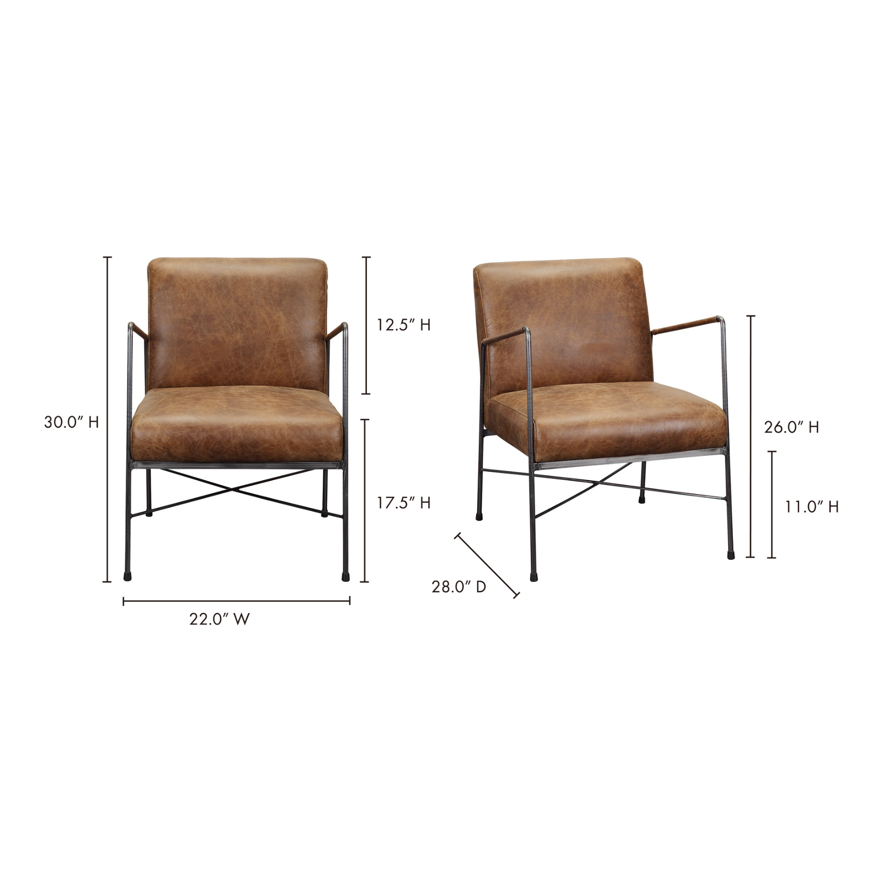 Grove Leather Armchair - Cappuccino