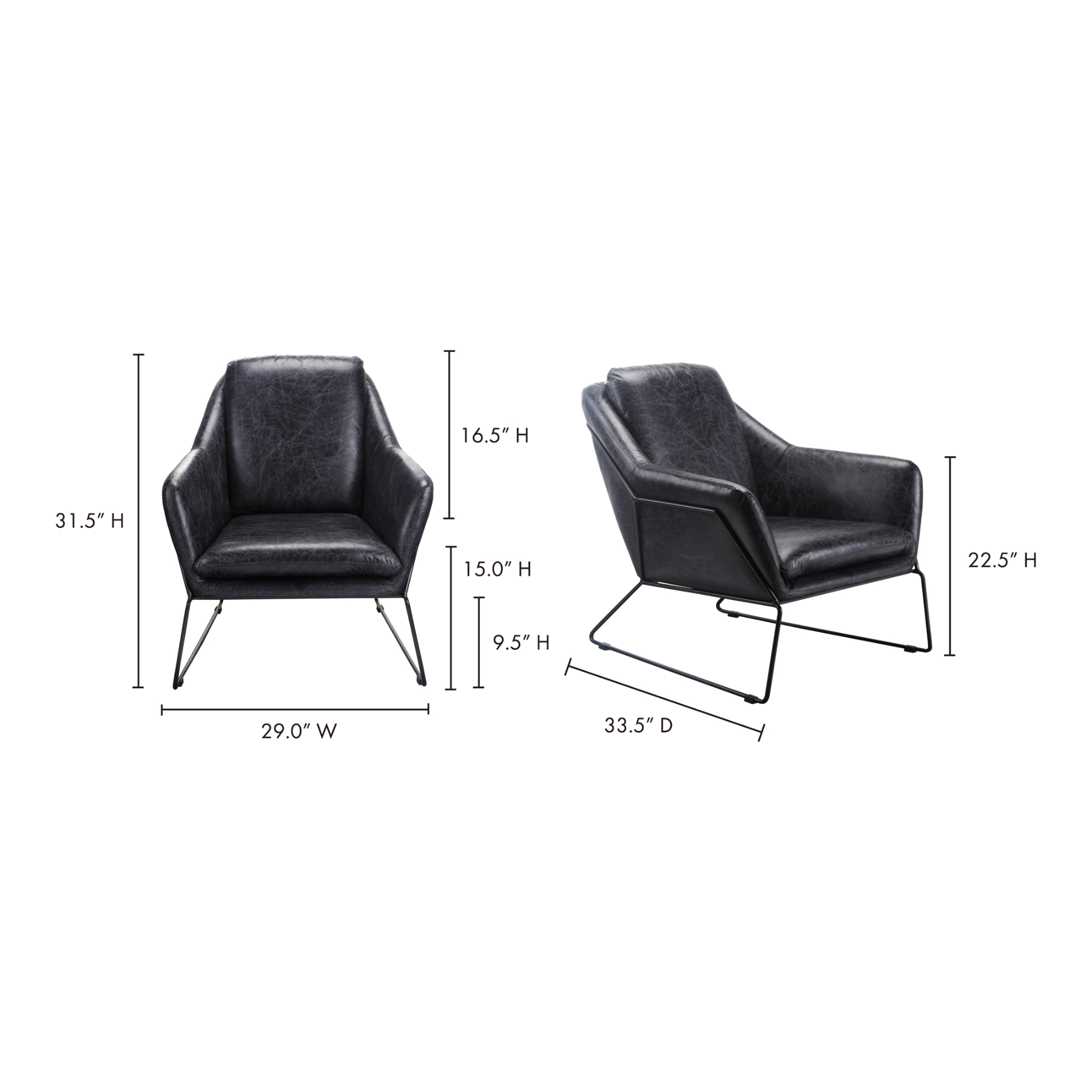 Adair Club Chair - Black