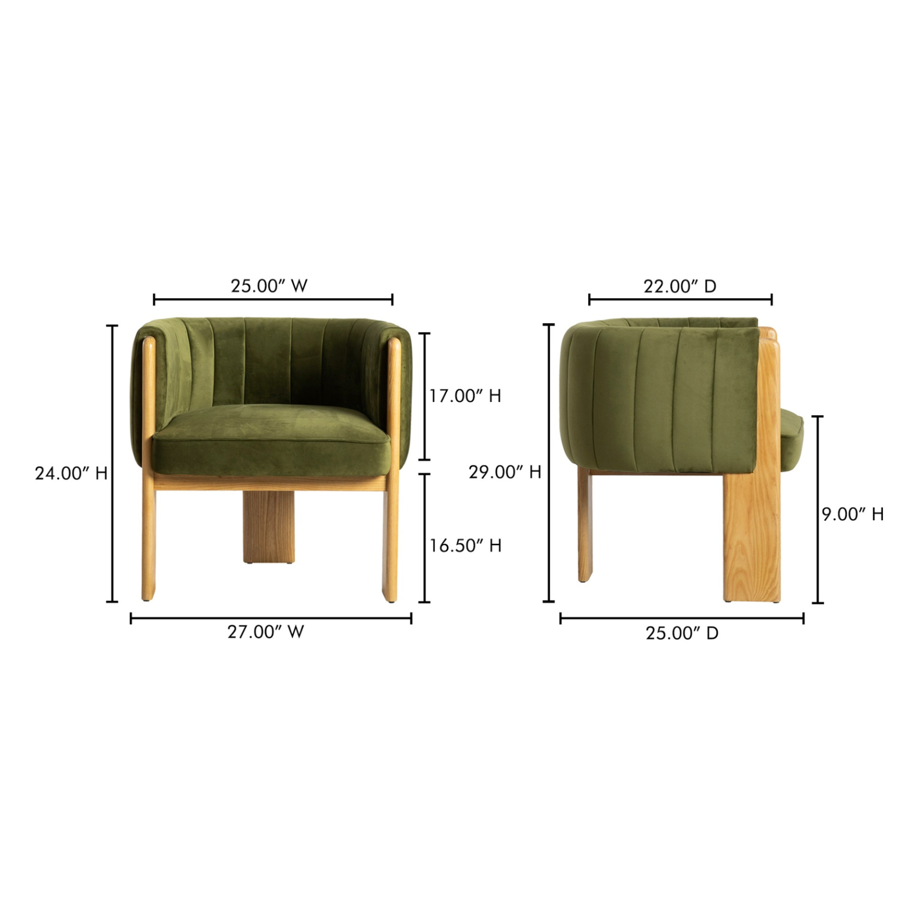 Louisse Accent Chair - Truly Olive