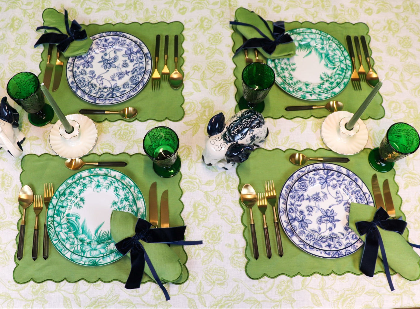Monsoon Verdant Dinner Plate - Set of 4 (+1 Bonus Plate)
