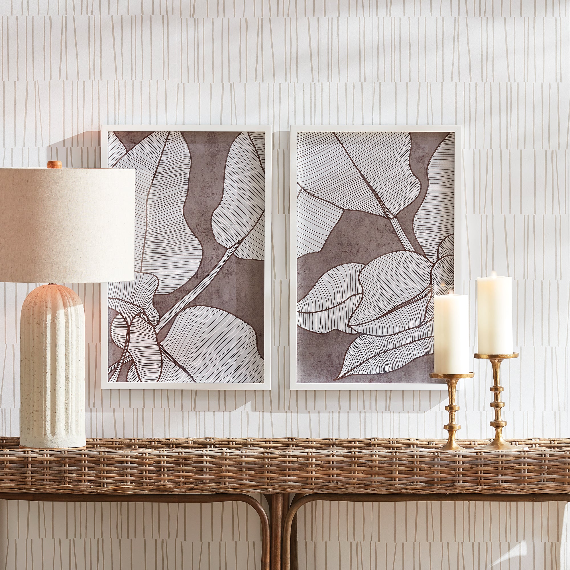 Palm Foliage Prints, Set of 2