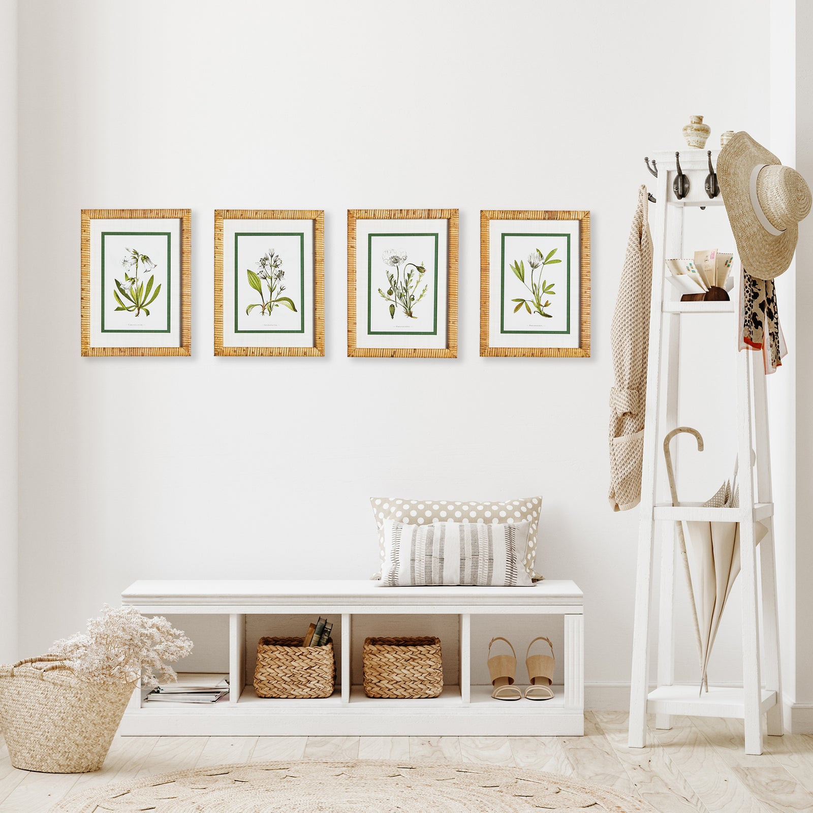Ivory Floral Study Set of 4