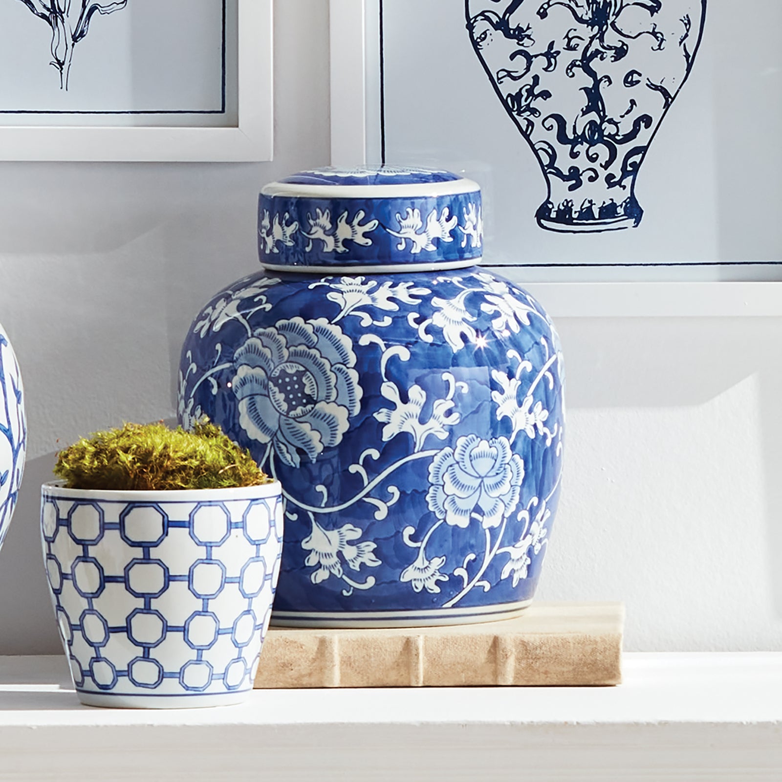 Farrow Dynasty Lotus Lidded Jar