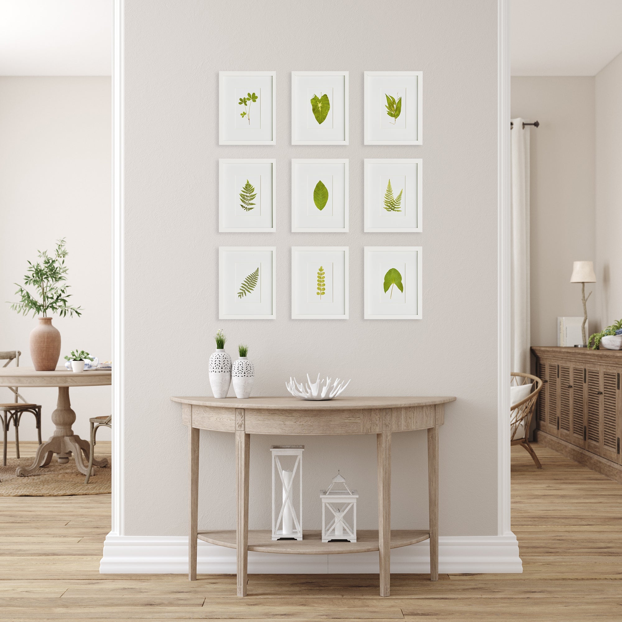 Verde Leaf Petite Prints, Set of 9