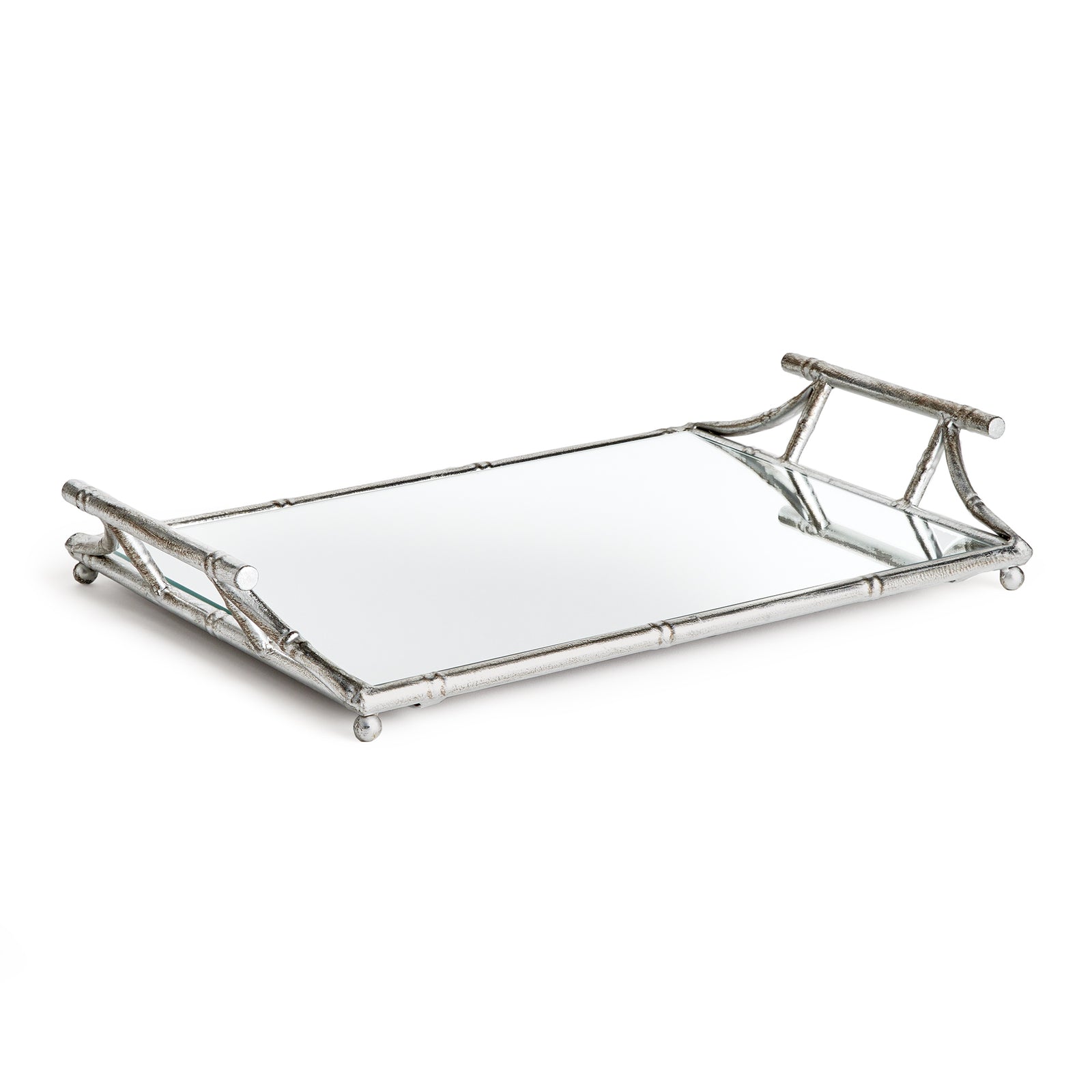 Dani Mirrored Tray with Handles