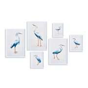 Azura Blue Heron Prints Set of 6