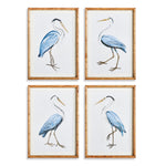 Selene Blue Heron Prints Set of 4