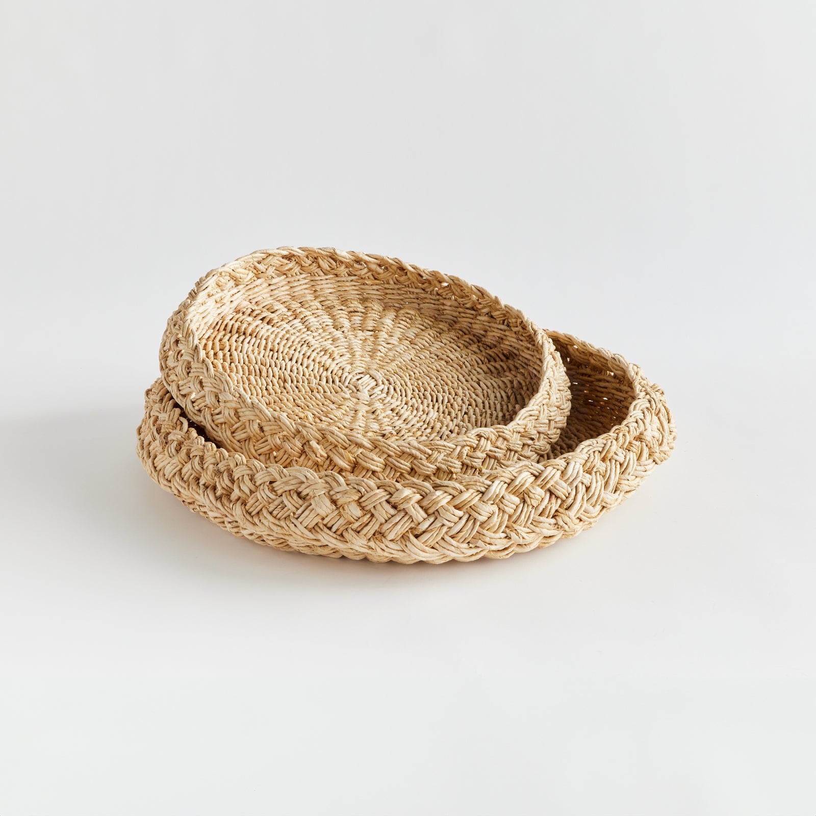 Aerin Braided Round Trays Set of 2