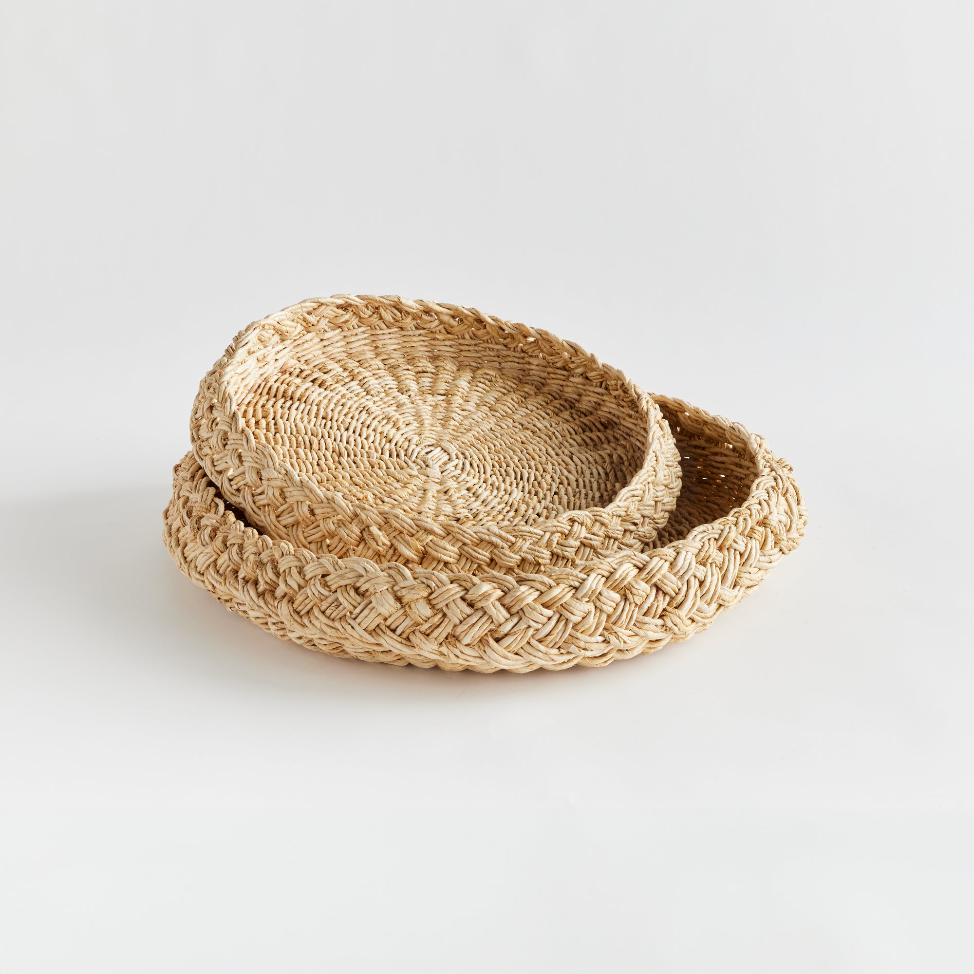 Aerin Braided Round Trays Set of 2