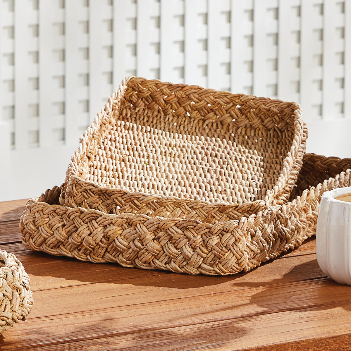 Aerin Braided Rectangular Trays Set of 2