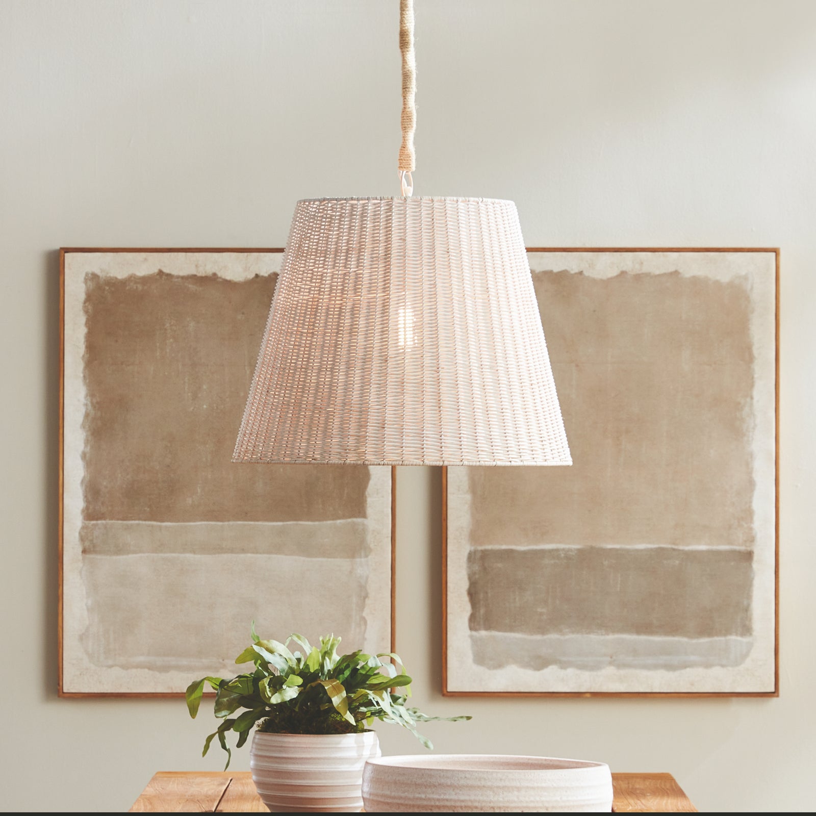 Romy Rattan Pendant