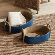 Elowen Seagrass Short Oval Baskets Set of 2