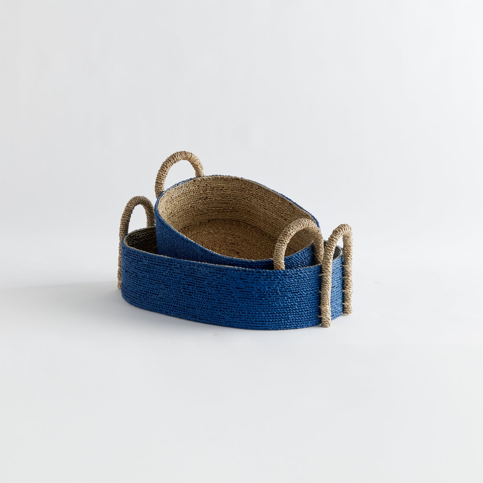 Elowen Seagrass Short Oval Baskets Set of 2