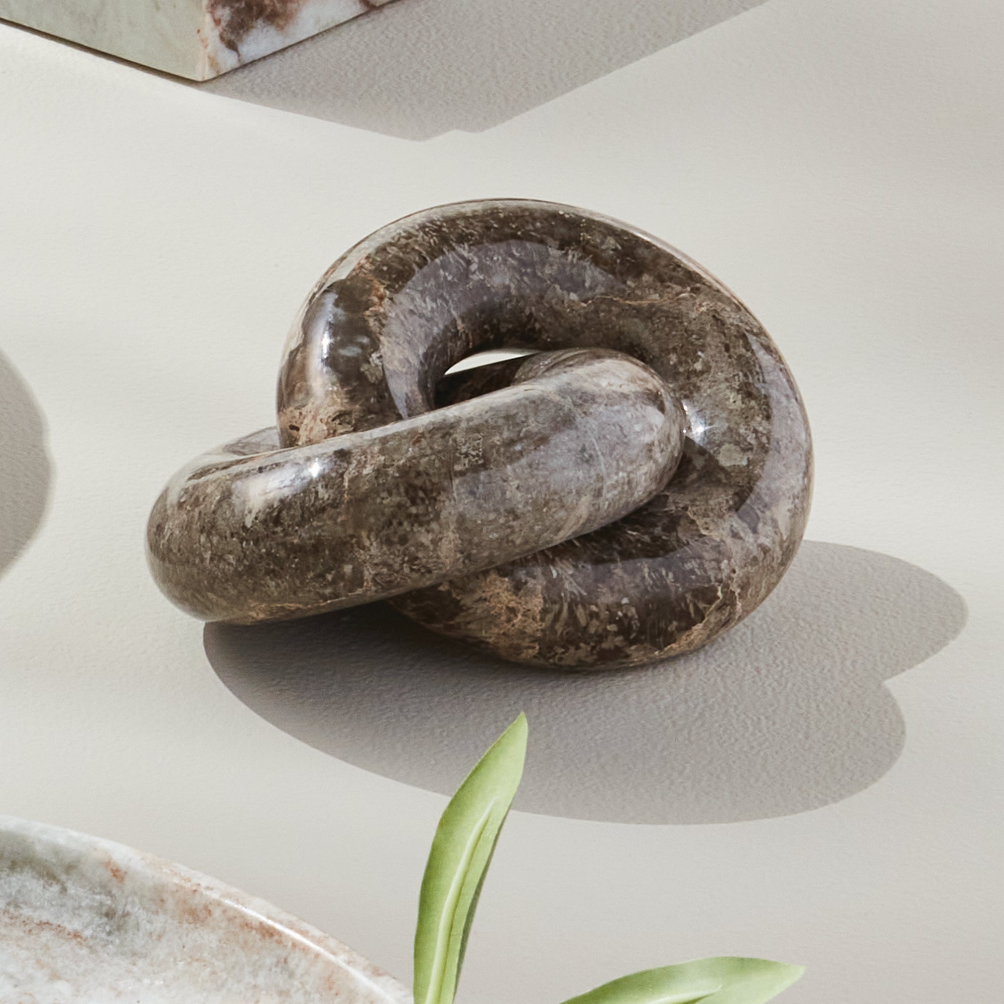 Tangled Marble Rings Sculpture