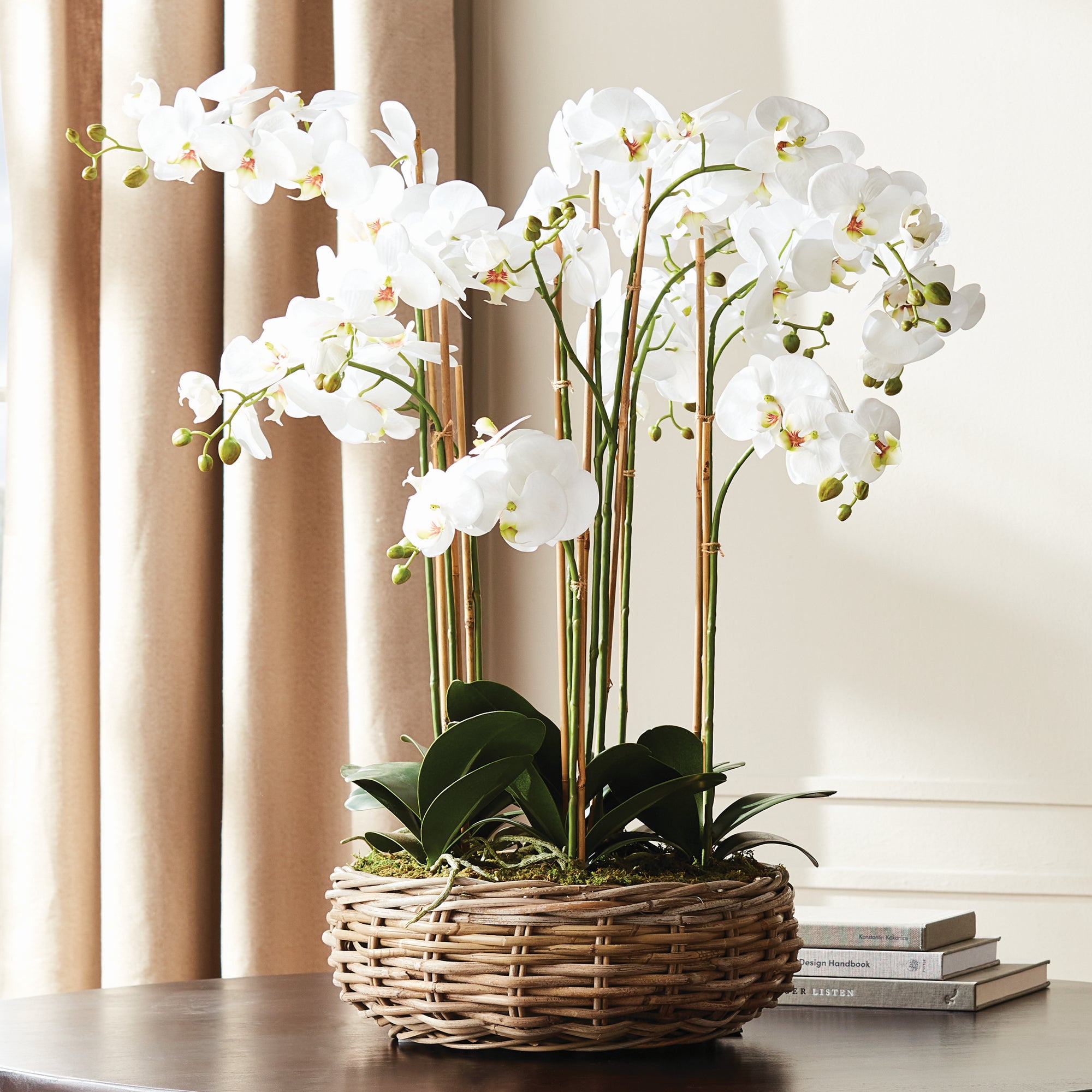 White Phalaenopsis Bowl Drop-in