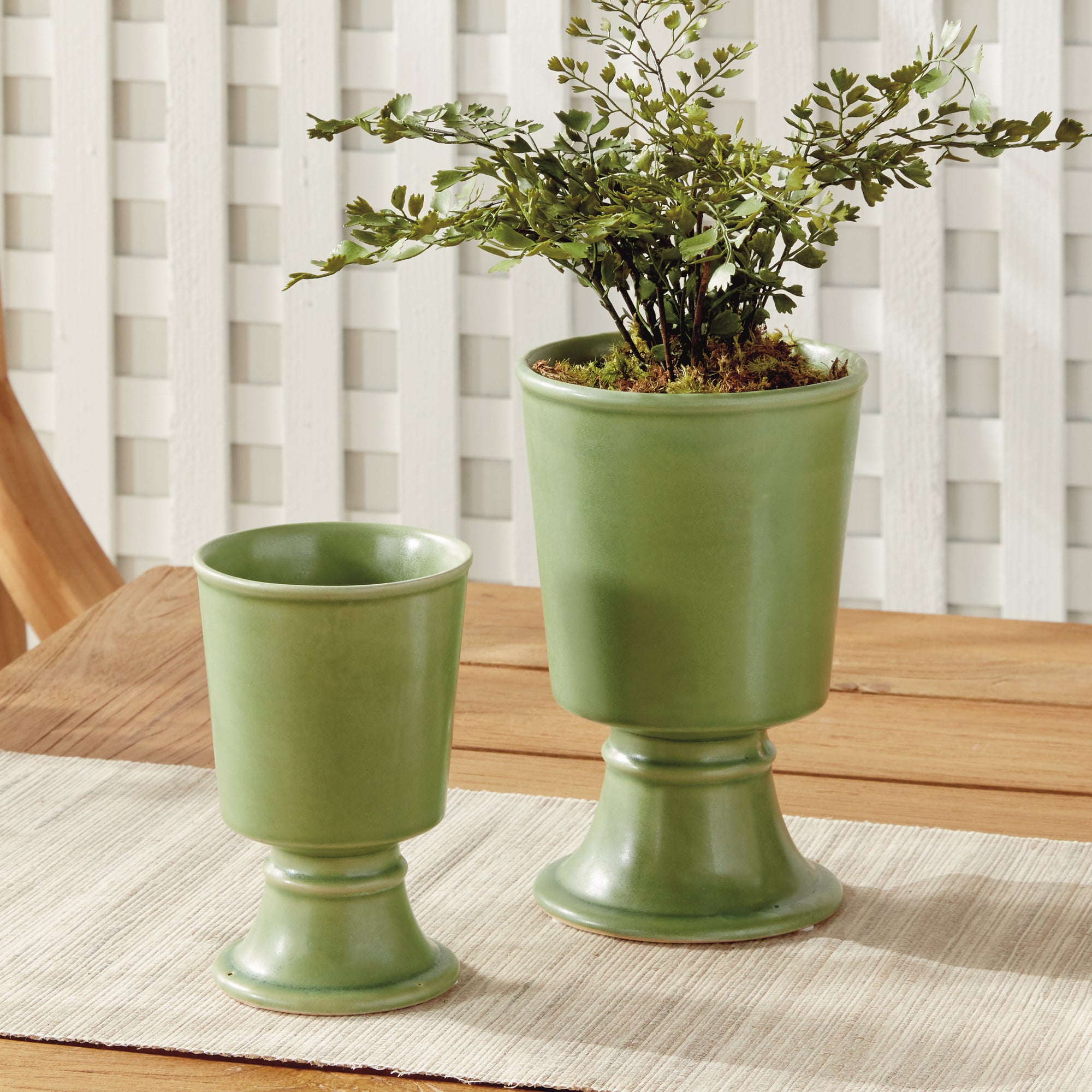 Zara Footed Plant Pots Set of 2