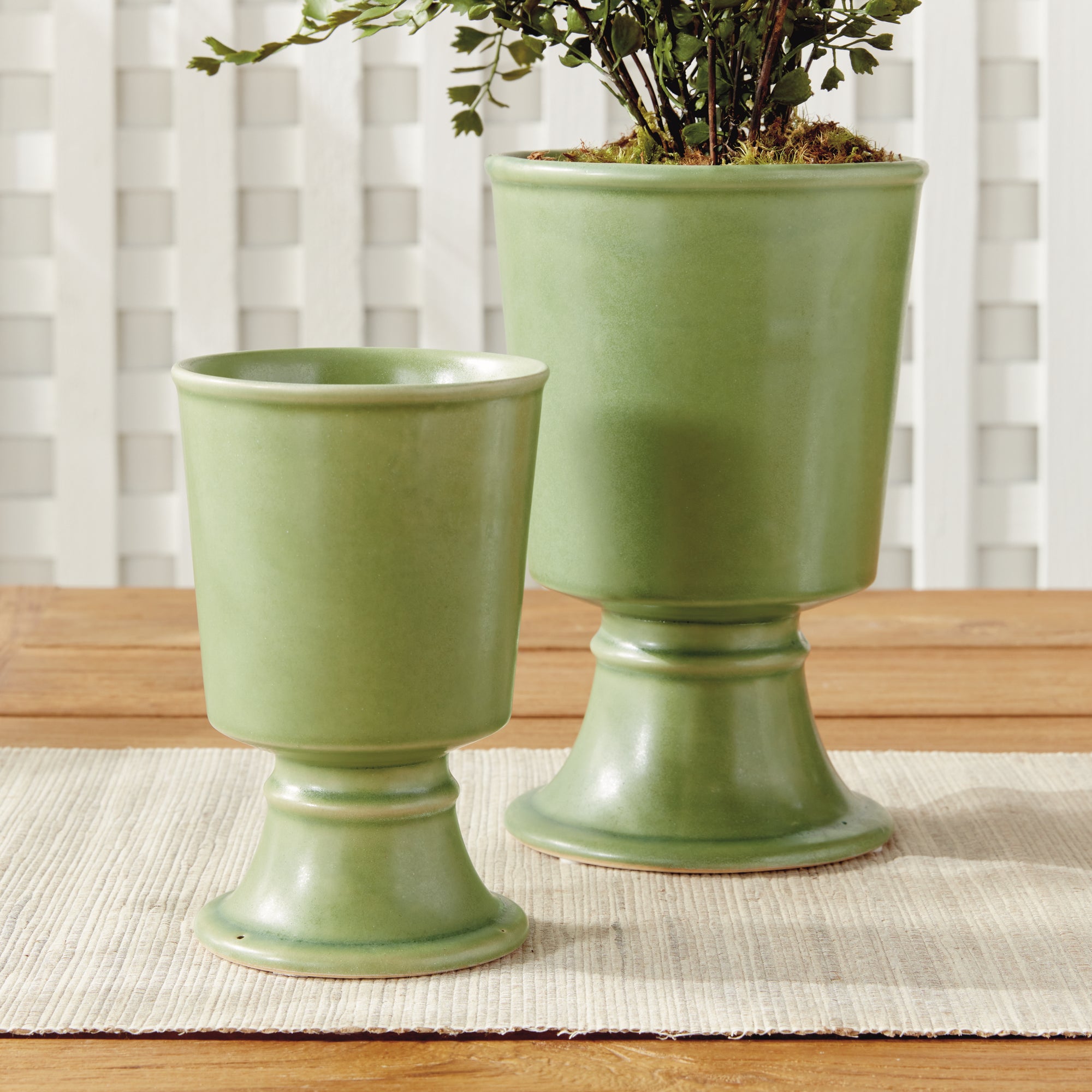 Zara Footed Plant Pots Set of 2