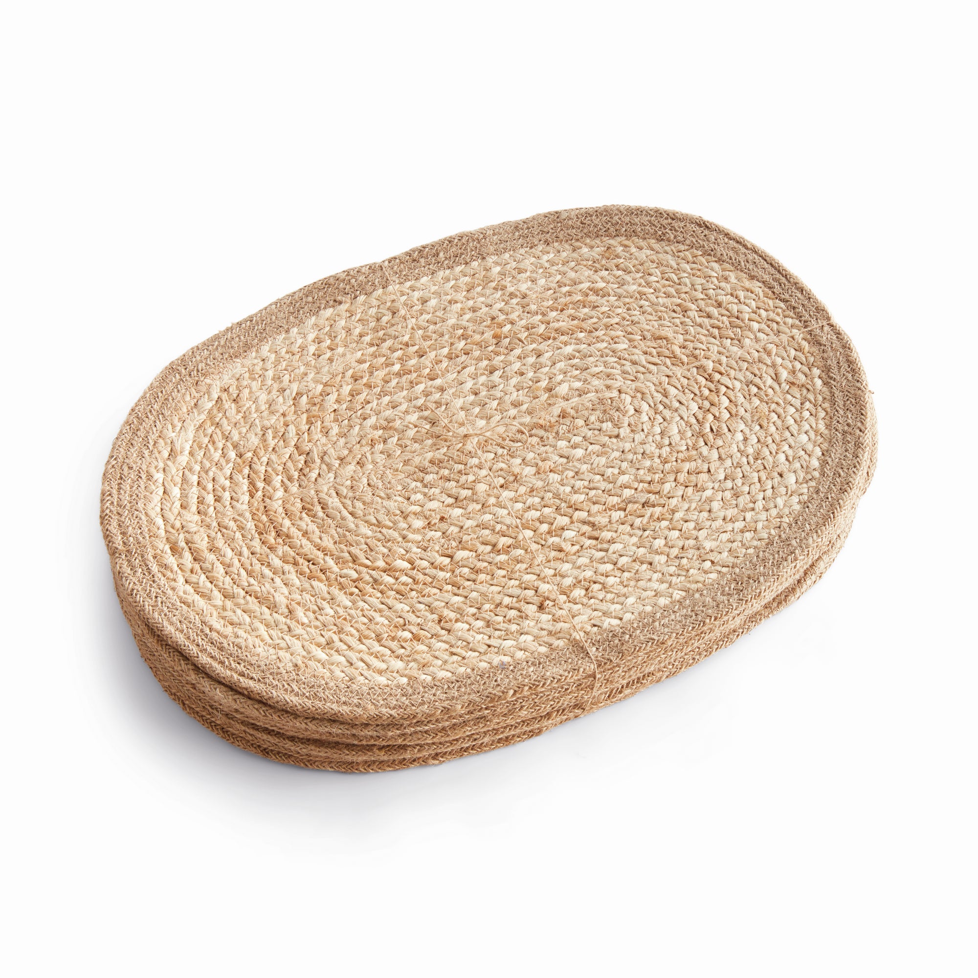 Natural Weave Oval Placemats, Set of 8