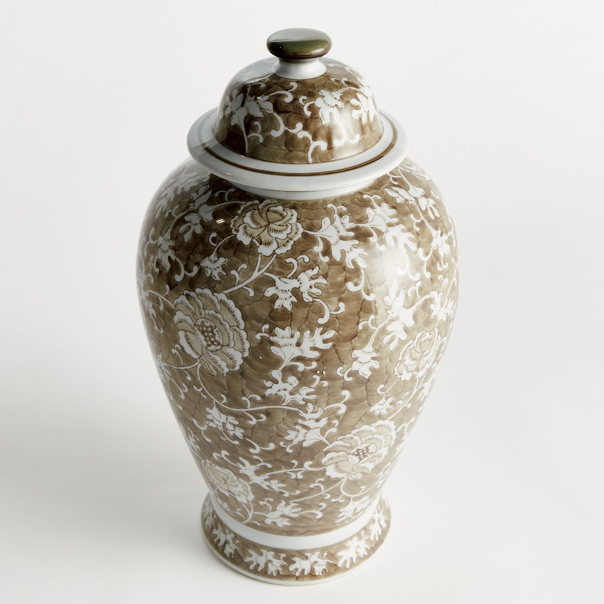 Brannock Lotus Lidded Ginger Jar