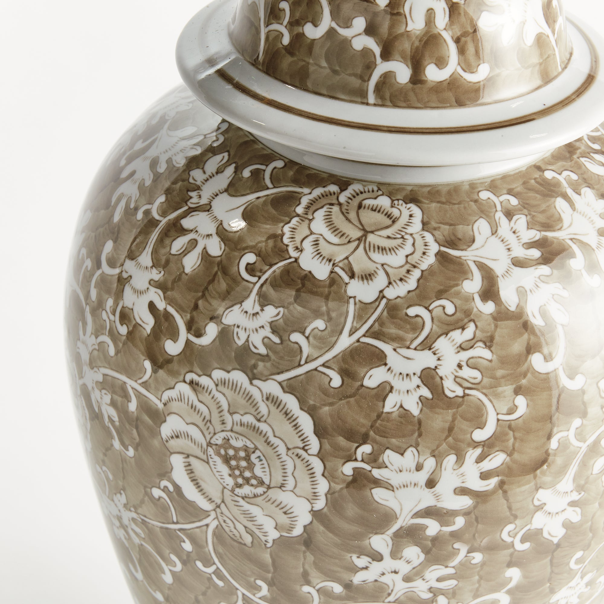 Brannock Lotus Lidded Ginger Jar