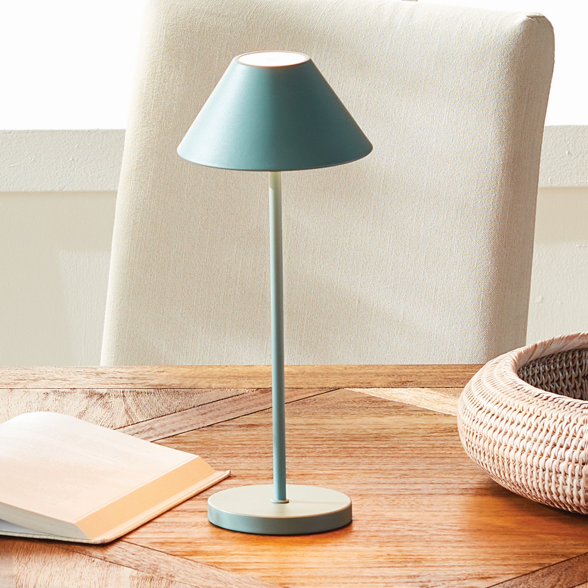 Levi Cordless Lamp Metal Shade
