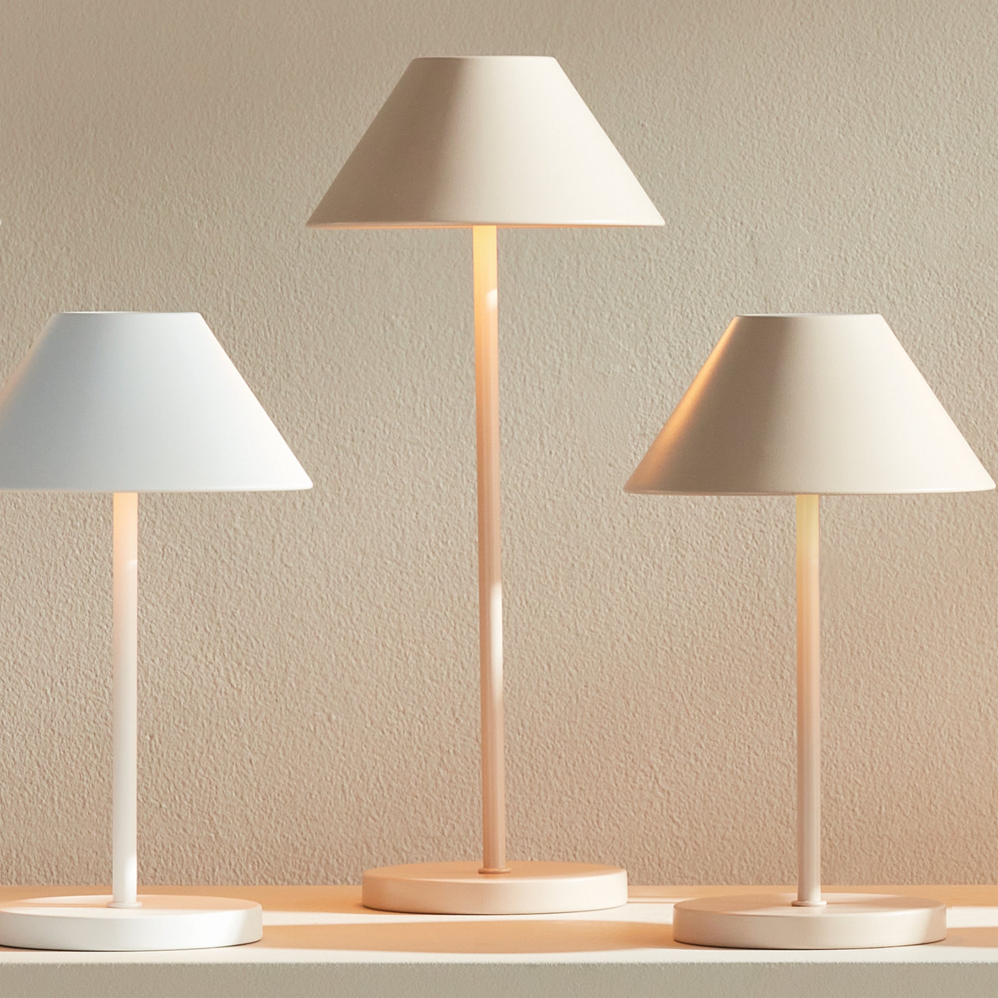Levi Cordless Lamp Metal Shade