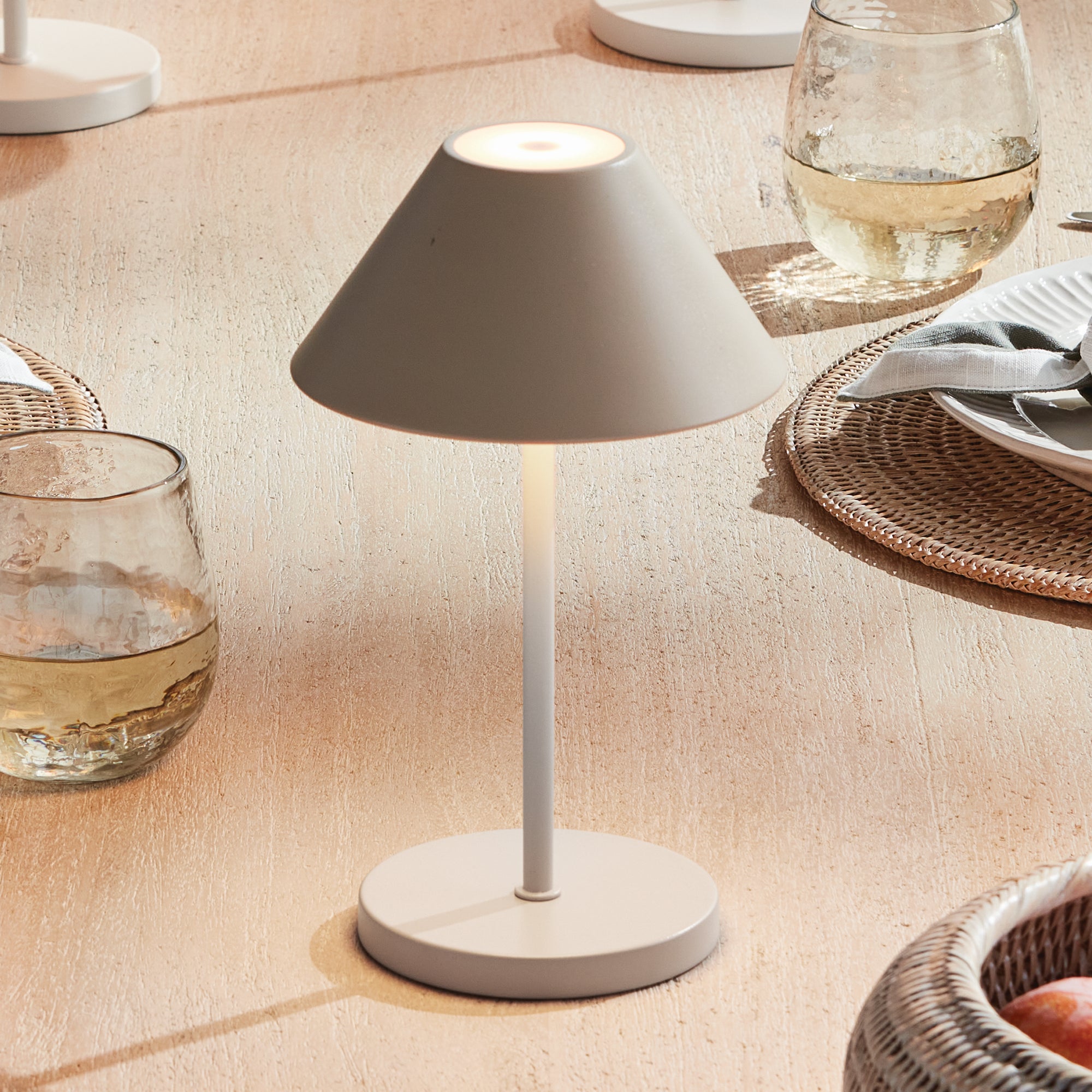 Levi Cordless Lamp Metal Shade