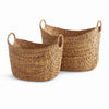 Janica Water Hyacinth Baskets with Handle