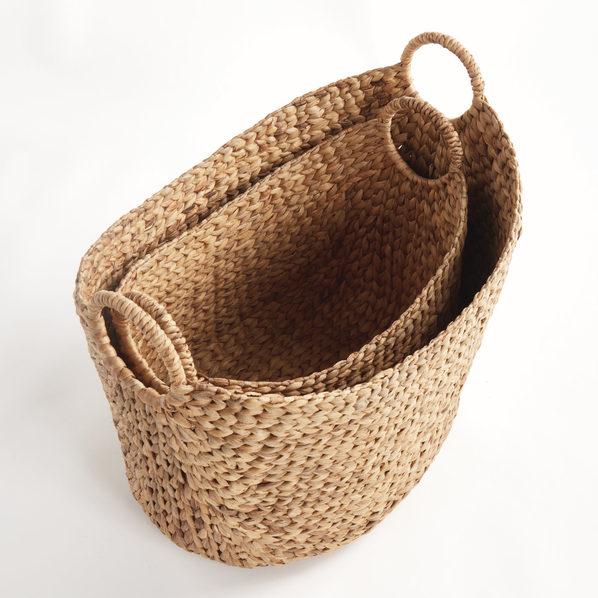 Janica Water Hyacinth Baskets with Handle