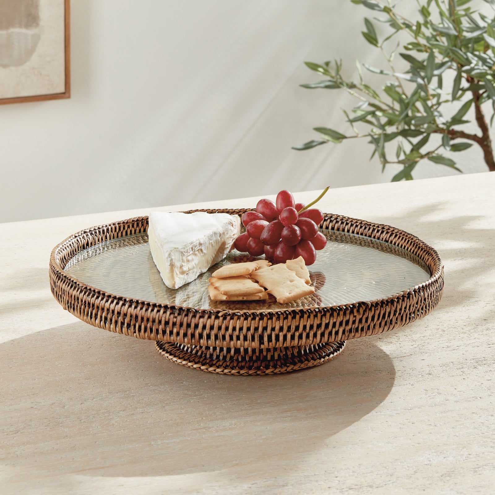 Zoe Rattan Serving Stand